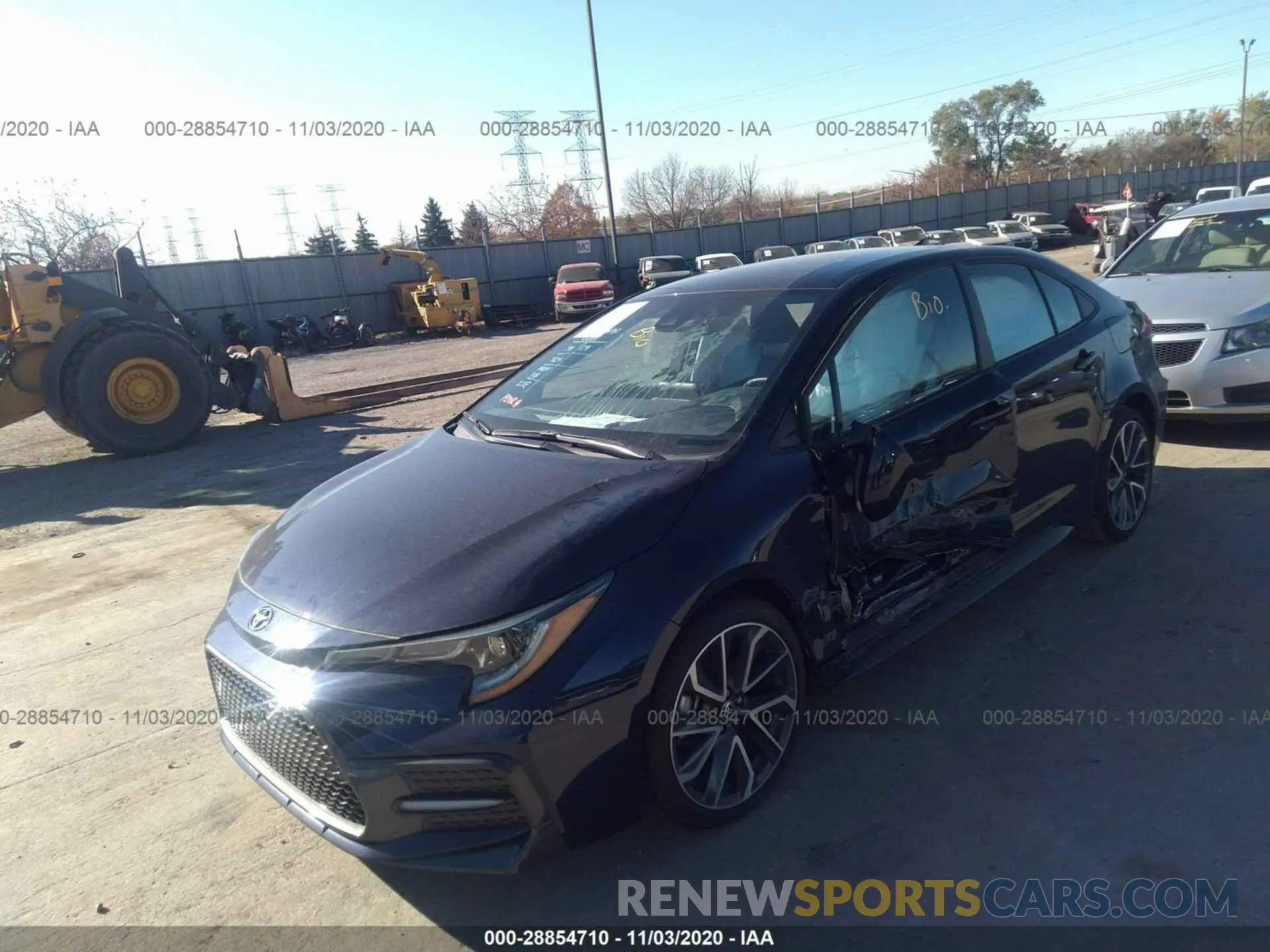 2 Photograph of a damaged car 5YFS4RCE0LP027072 TOYOTA COROLLA 2020