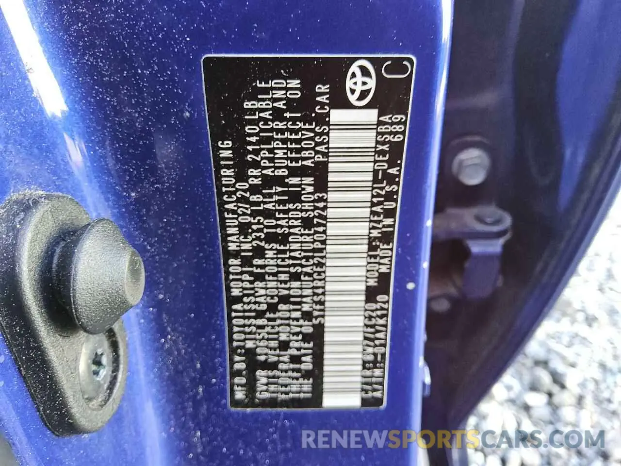 13 Photograph of a damaged car 5YFS4RCE2LP047243 TOYOTA COROLLA 2020