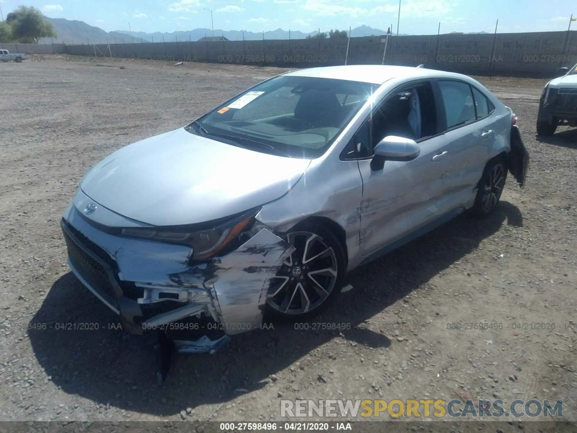 2 Photograph of a damaged car 5YFS4RCE6LP037010 TOYOTA COROLLA 2020