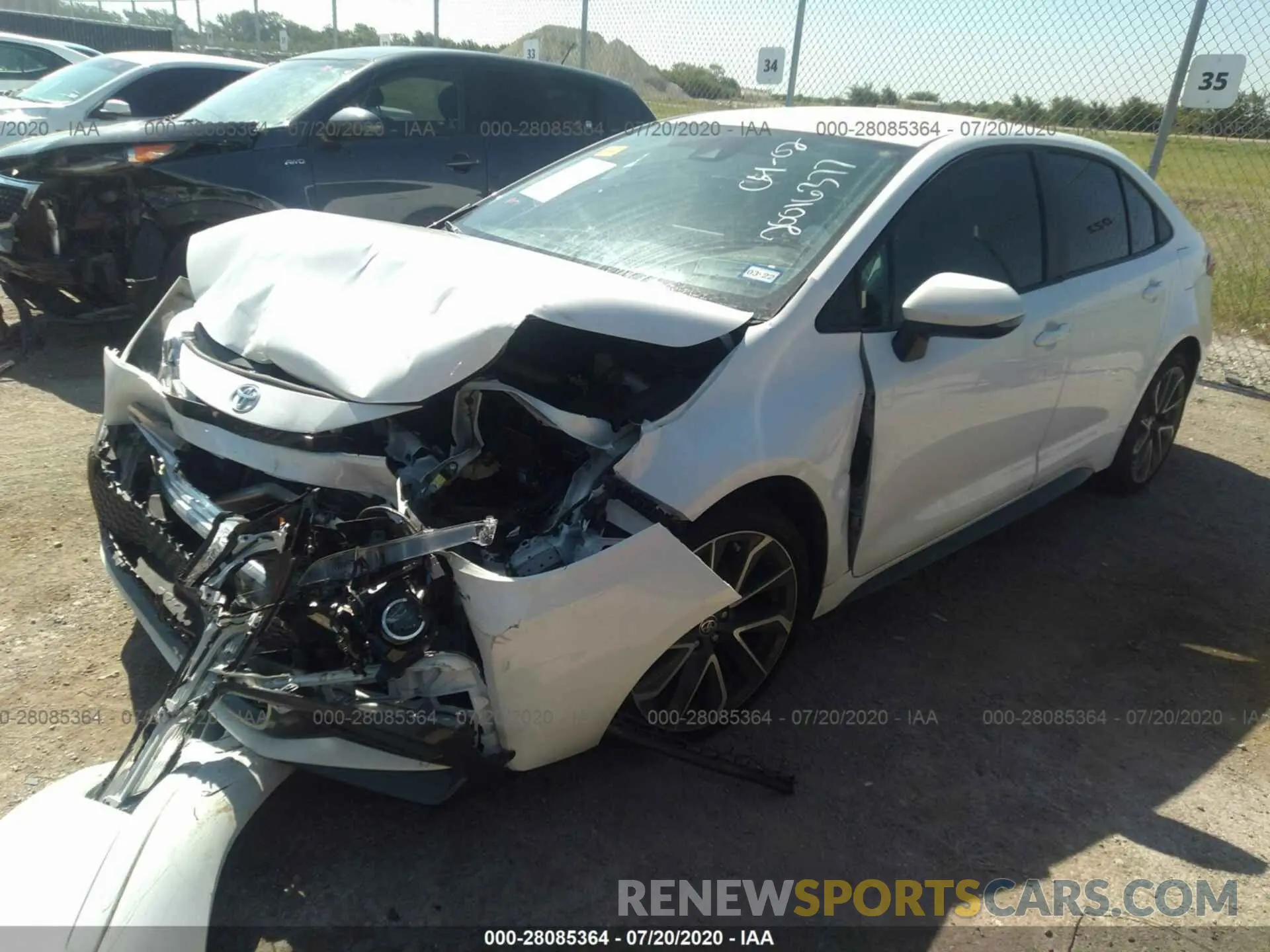 2 Photograph of a damaged car 5YFS4RCE6LP050484 TOYOTA COROLLA 2020