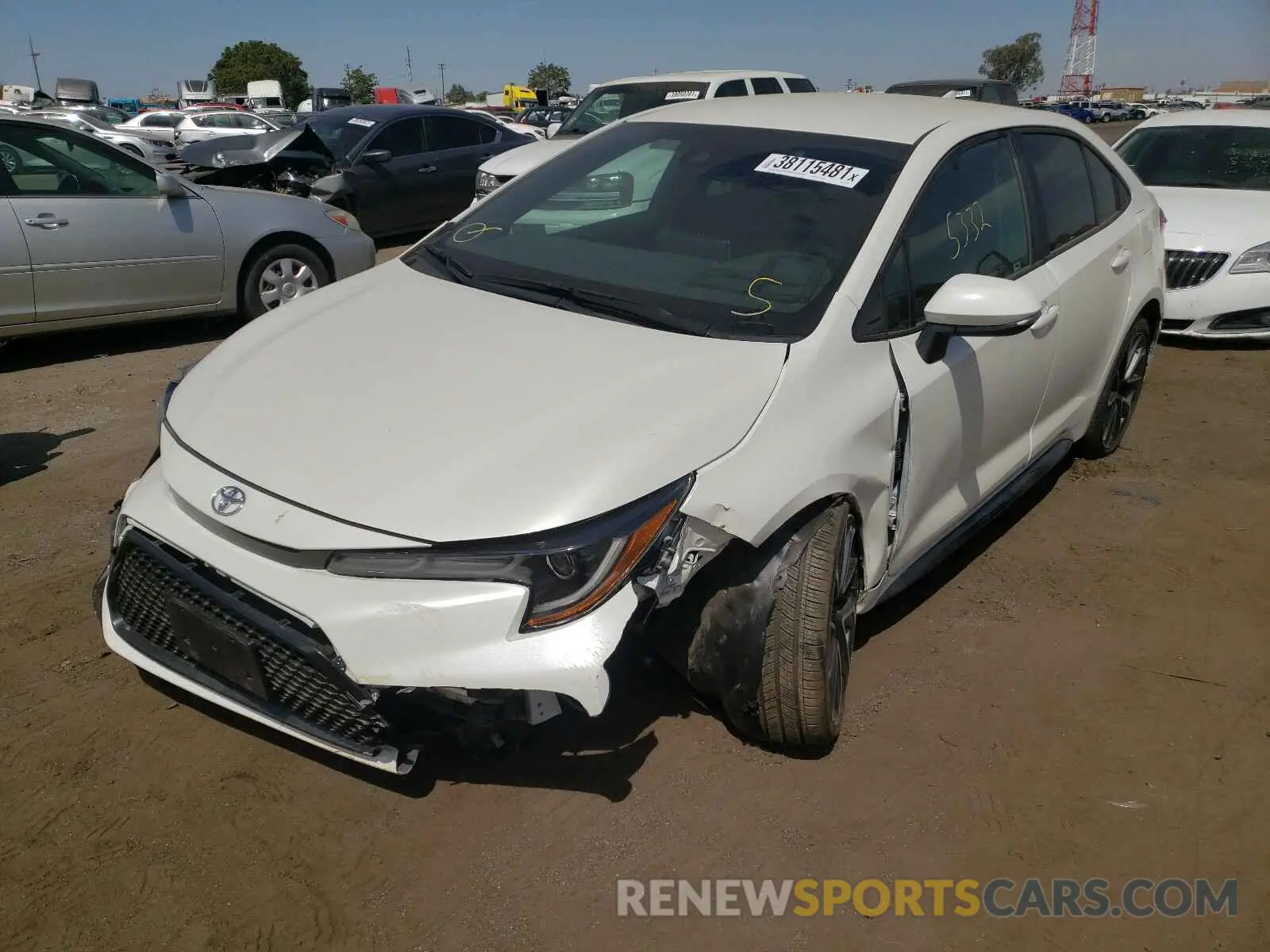 2 Photograph of a damaged car 5YFS4RCE7LP041616 TOYOTA COROLLA 2020