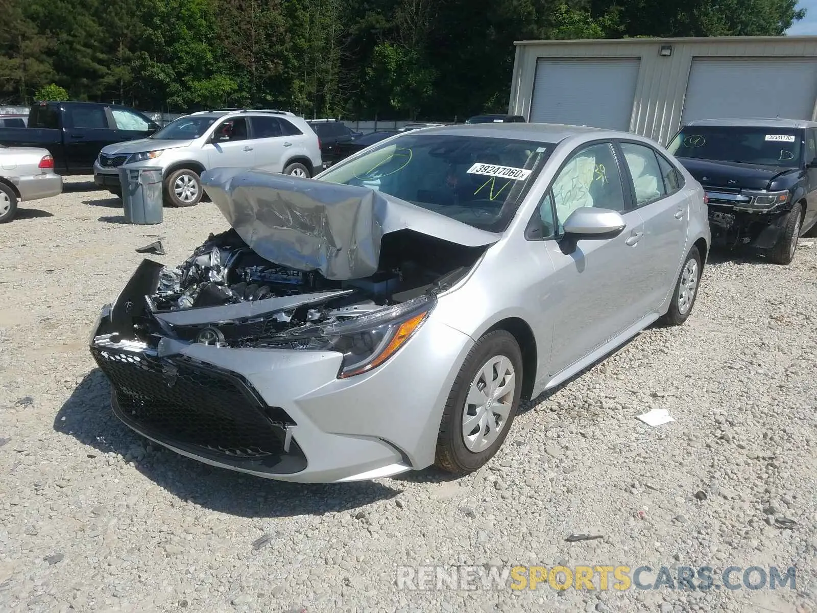 2 Photograph of a damaged car JTDDPRAE8LJ065768 TOYOTA COROLLA 2020