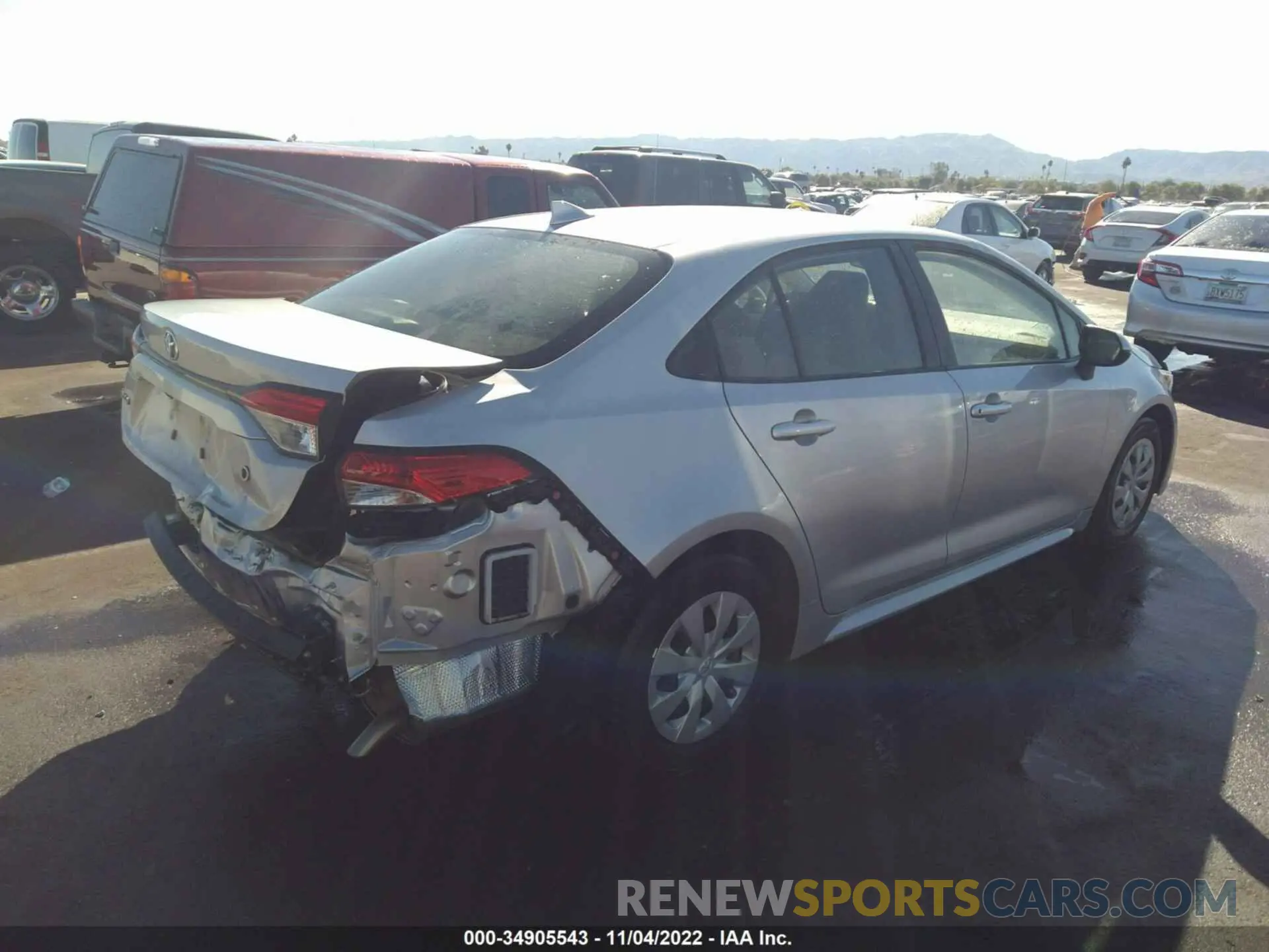 4 Photograph of a damaged car JTDDPRAE8LJ105332 TOYOTA COROLLA 2020