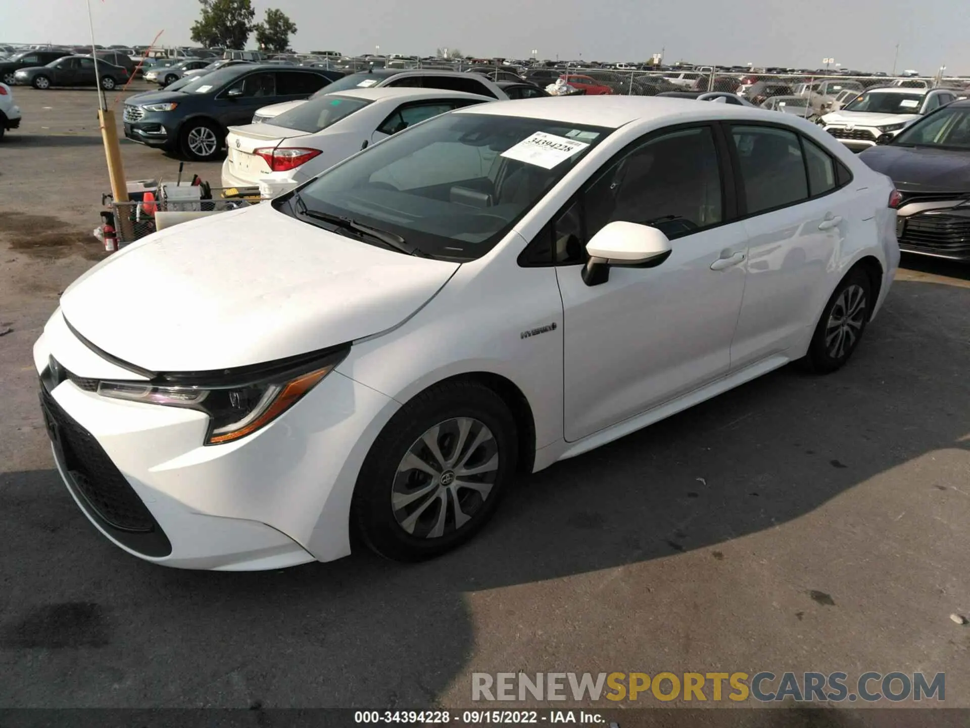 2 Photograph of a damaged car JTDEBRBE0LJ011432 TOYOTA COROLLA 2020