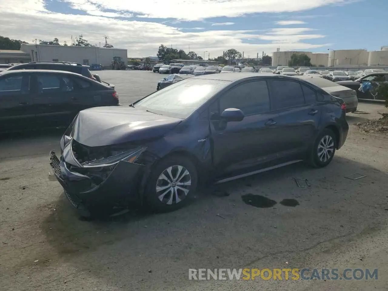 1 Photograph of a damaged car JTDEBRBE0LJ016856 TOYOTA COROLLA 2020