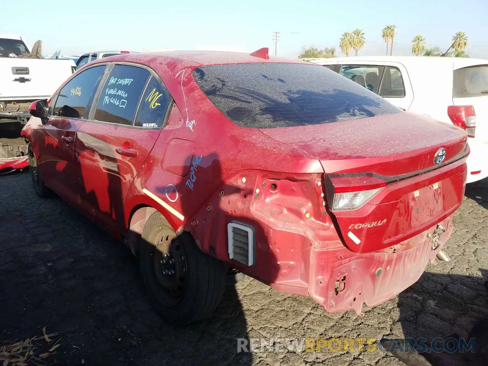3 Photograph of a damaged car JTDEBRBE2LJ004904 TOYOTA COROLLA 2020