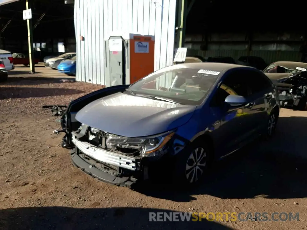 2 Photograph of a damaged car JTDEBRBE2LJ025154 TOYOTA COROLLA 2020