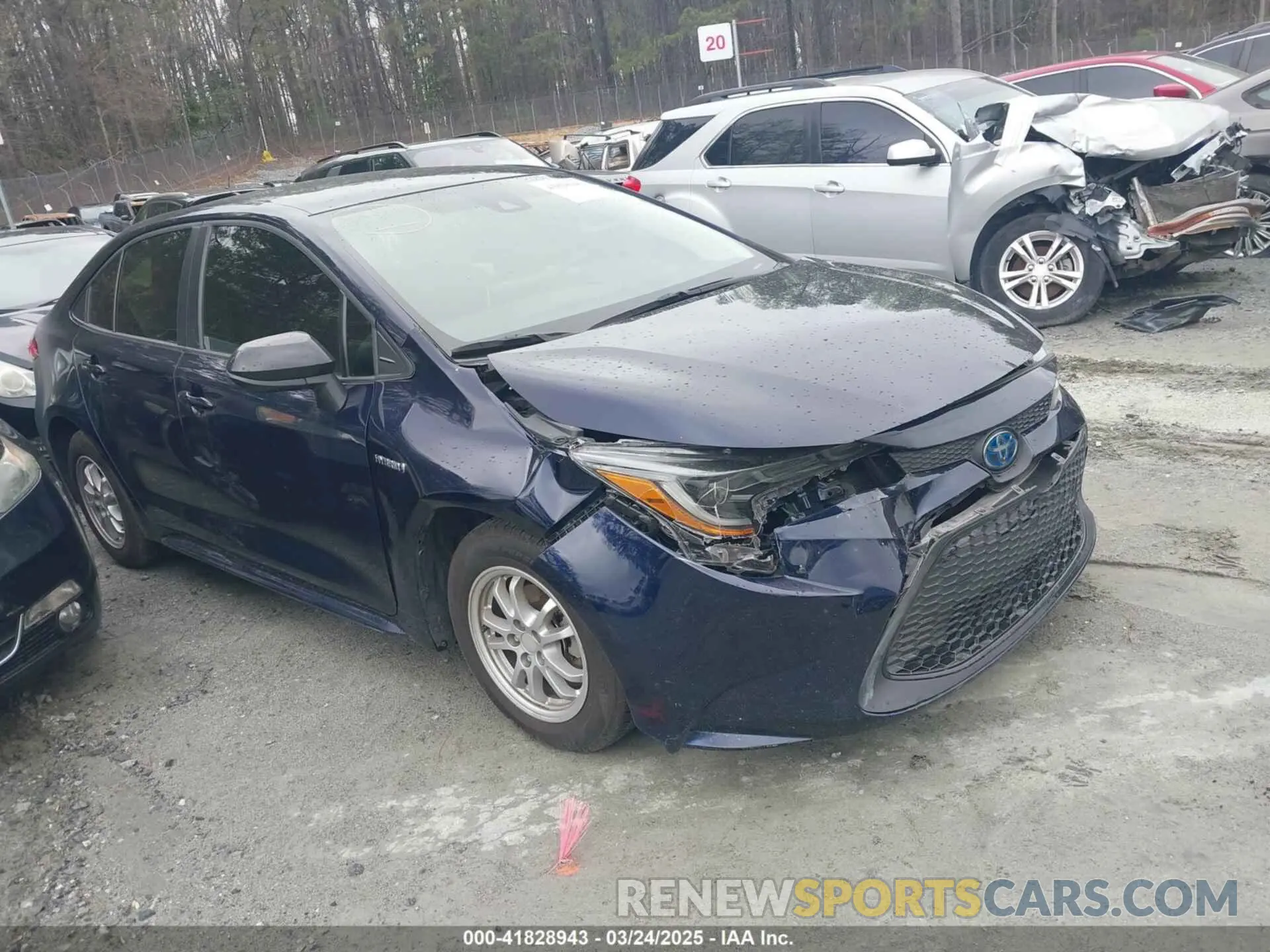 1 Photograph of a damaged car JTDEBRBE2LJ028118 TOYOTA COROLLA 2020