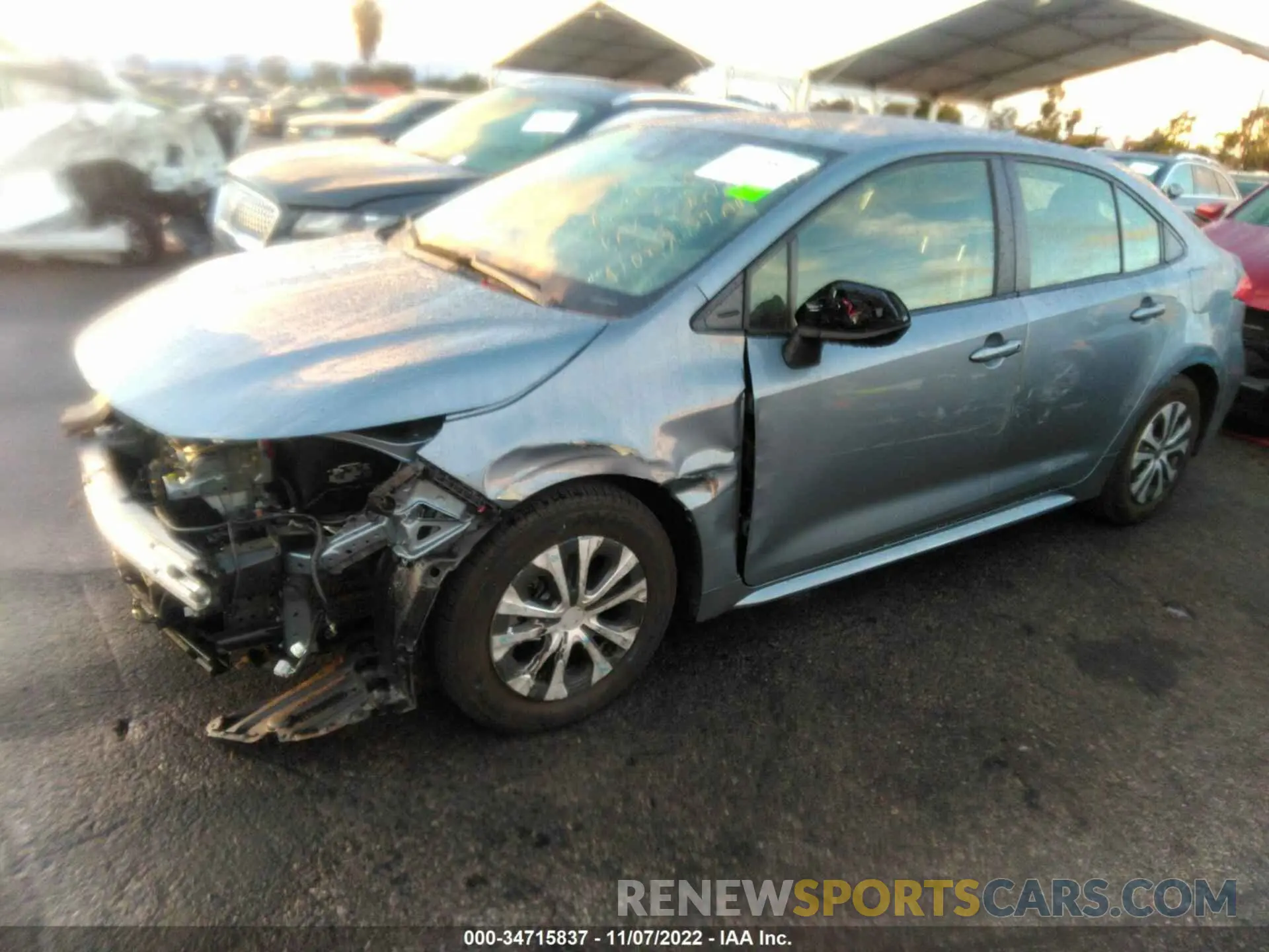 2 Photograph of a damaged car JTDEBRBE3LJ014258 TOYOTA COROLLA 2020
