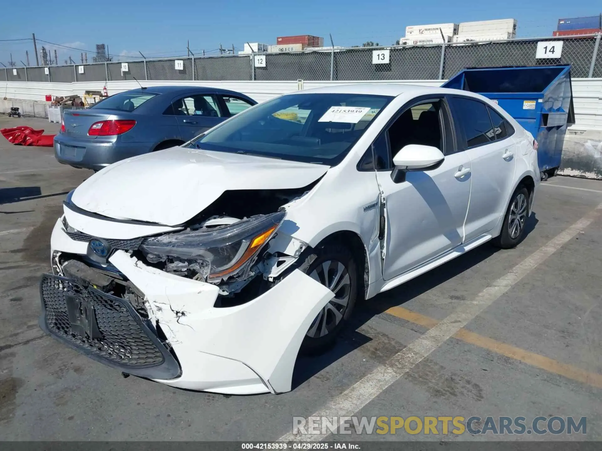 2 Фотография поврежденного автомобиля JTDEBRBE3LJ017693 TOYOTA COROLLA 2020