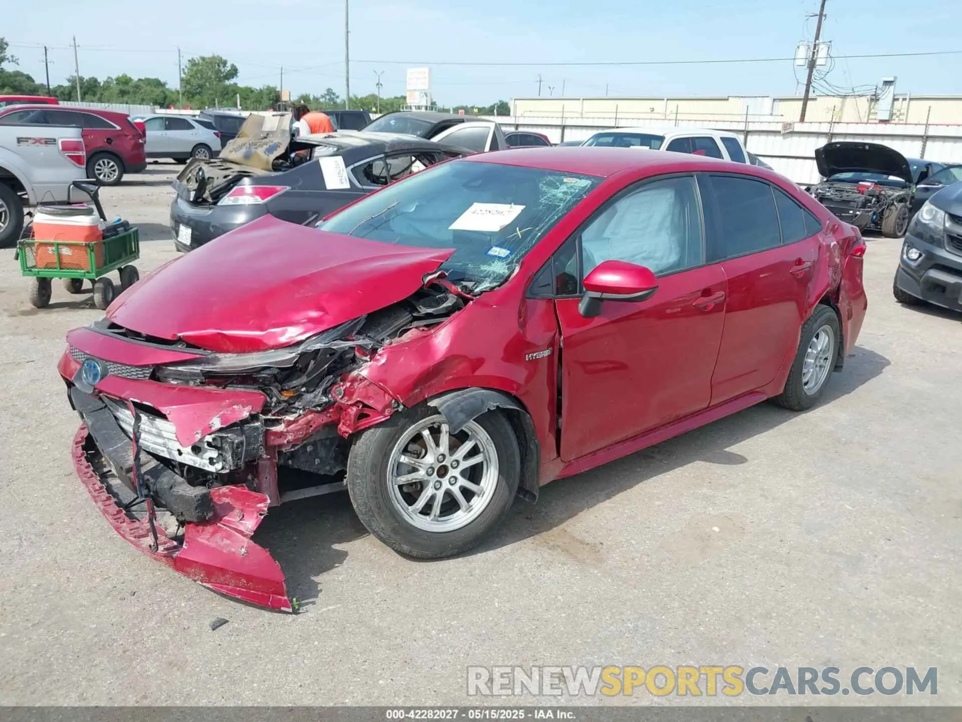 2 Photograph of a damaged car JTDEBRBE4LJ010140 TOYOTA COROLLA 2020