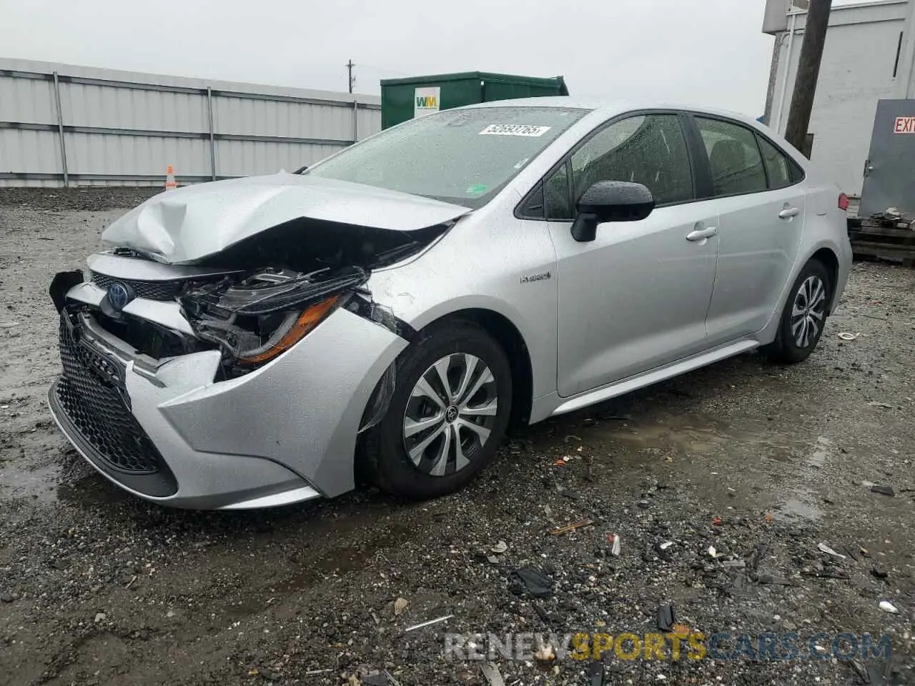 1 Photograph of a damaged car JTDEBRBE4LJ020781 TOYOTA COROLLA 2020