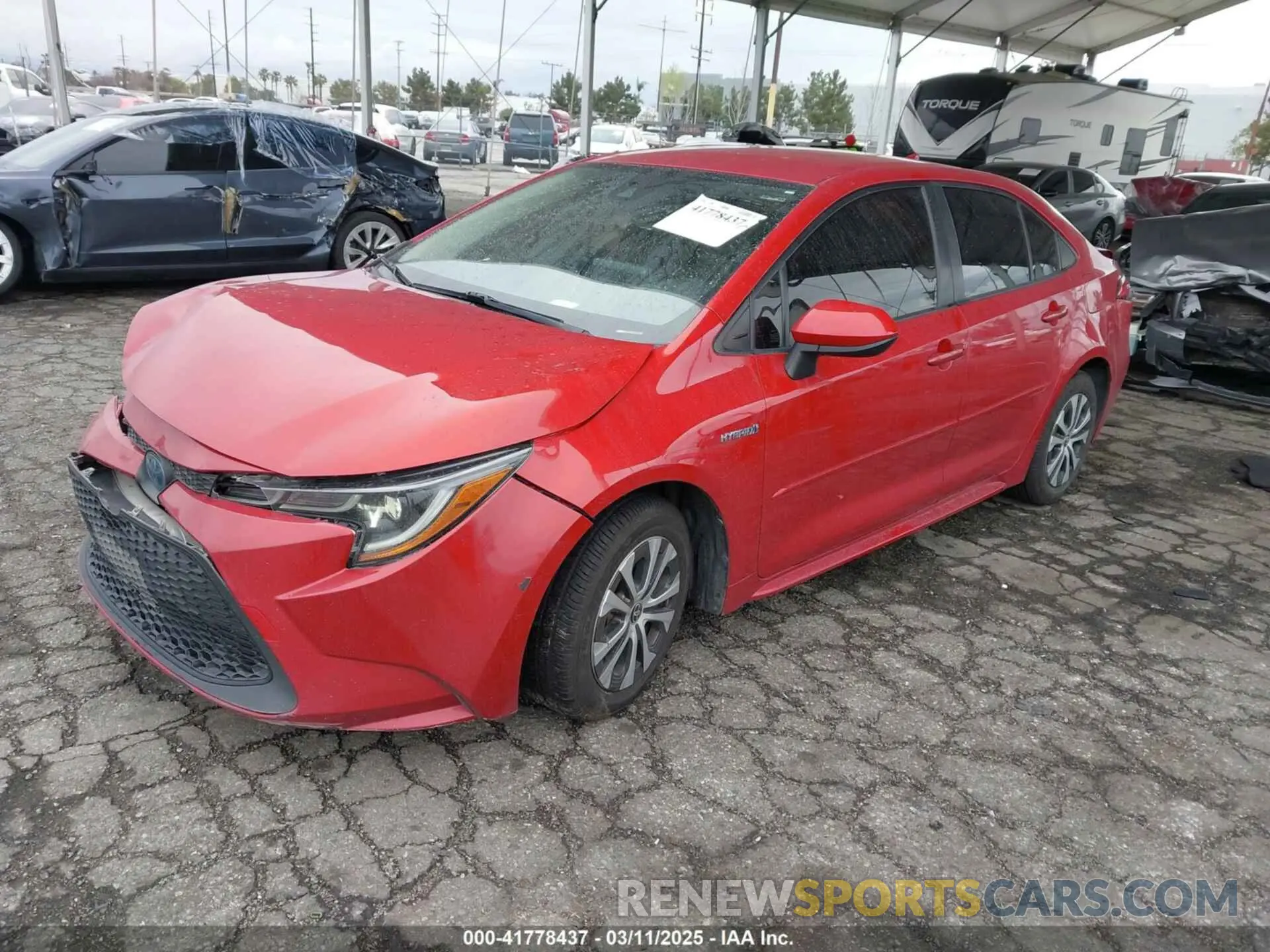 2 Фотография поврежденного автомобиля JTDEBRBE5LJ006033 TOYOTA COROLLA 2020