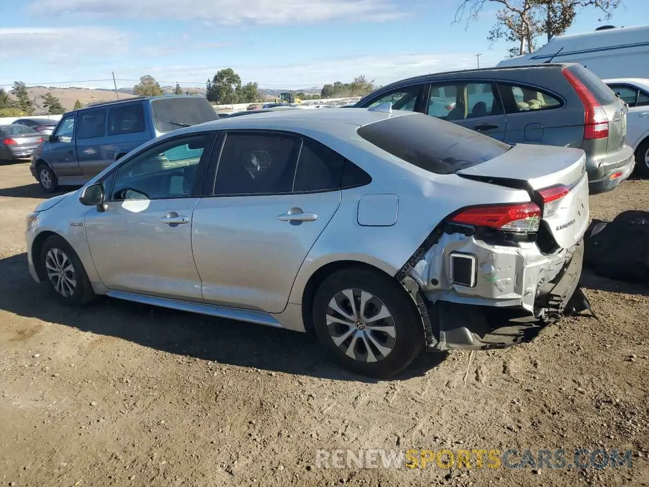 2 Photograph of a damaged car JTDEBRBE5LJ019851 TOYOTA COROLLA 2020