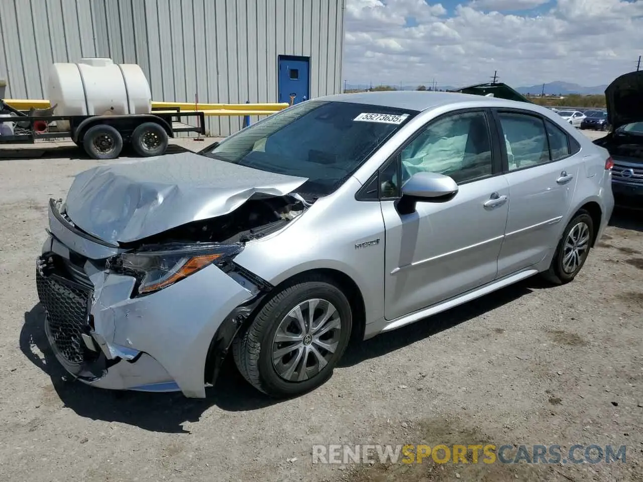 1 Photograph of a damaged car JTDEBRBE7LJ009287 TOYOTA COROLLA 2020