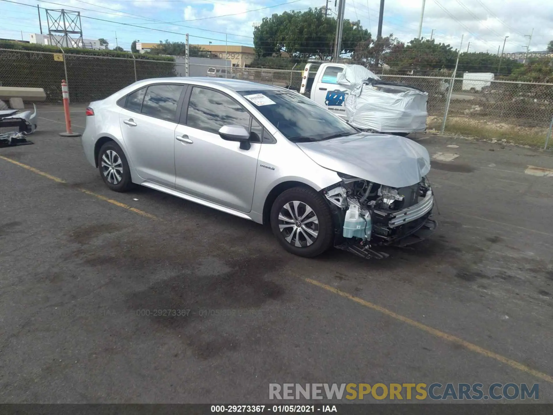1 Photograph of a damaged car JTDEBRBE7LJ029085 TOYOTA COROLLA 2020