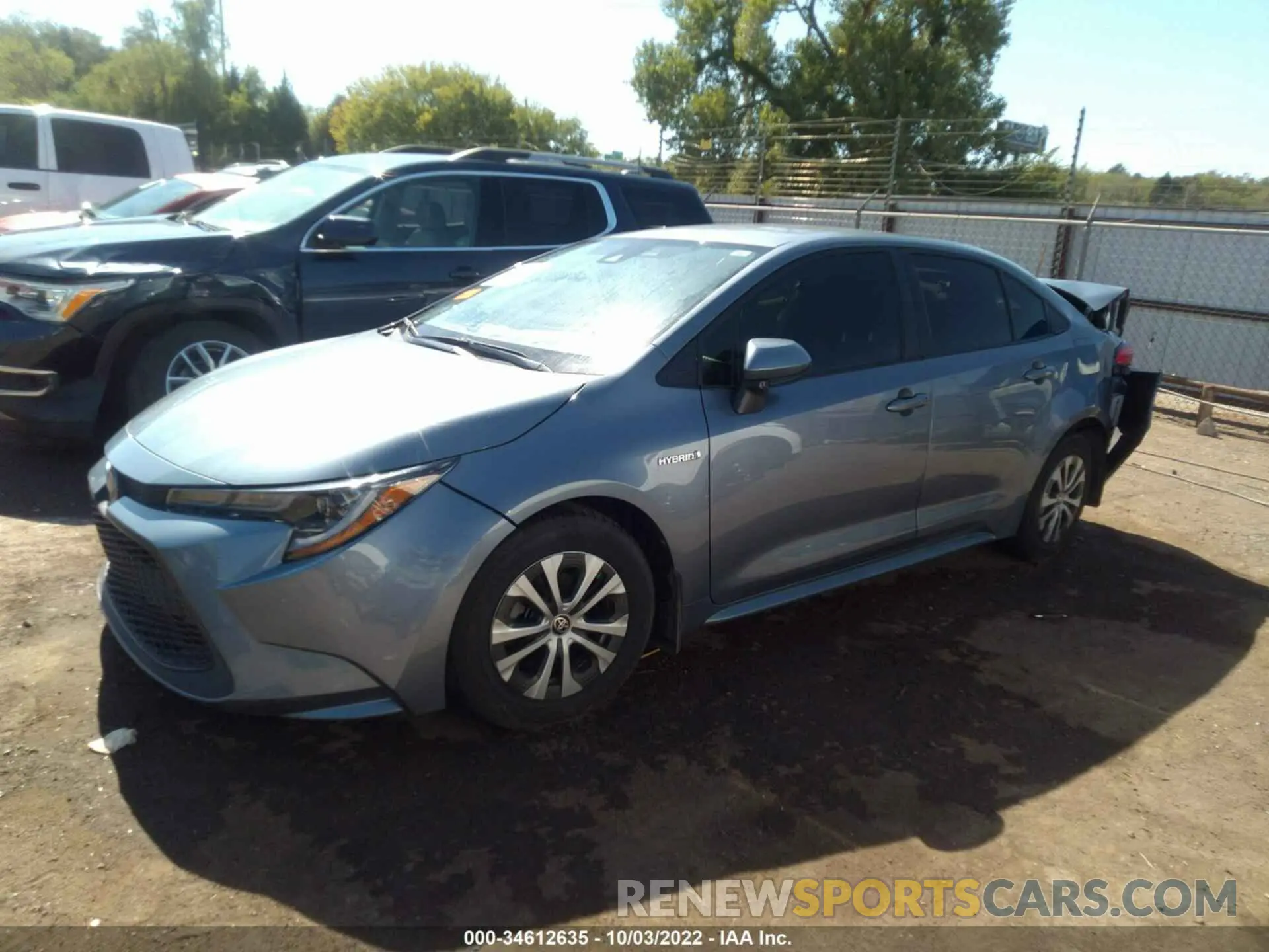 2 Photograph of a damaged car JTDEBRBE8LJ031590 TOYOTA COROLLA 2020