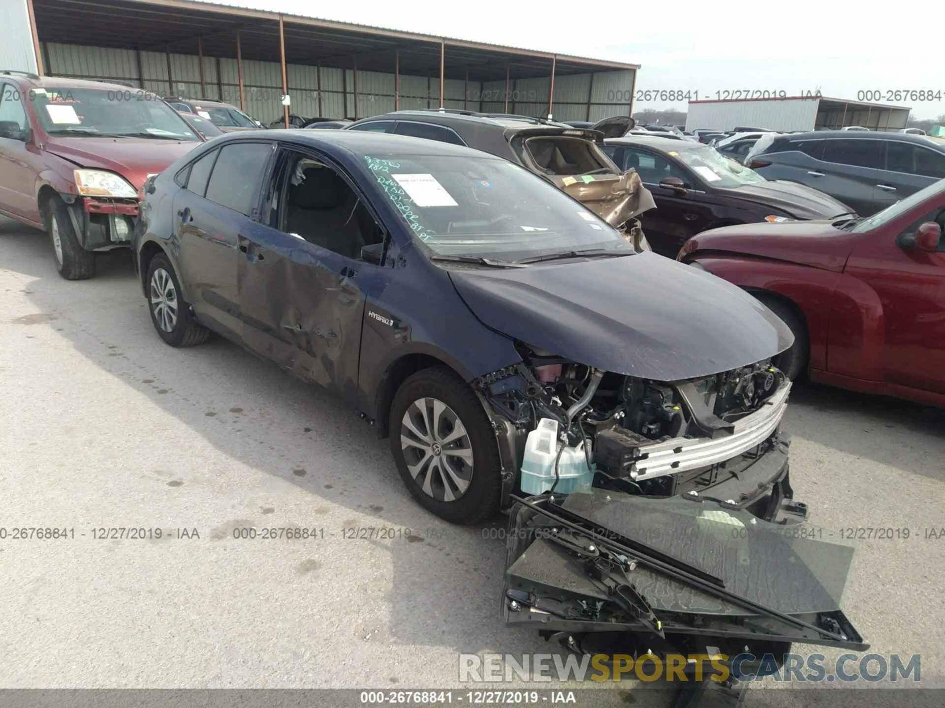 1 Photograph of a damaged car JTDEBRBE9LJ014992 TOYOTA COROLLA 2020