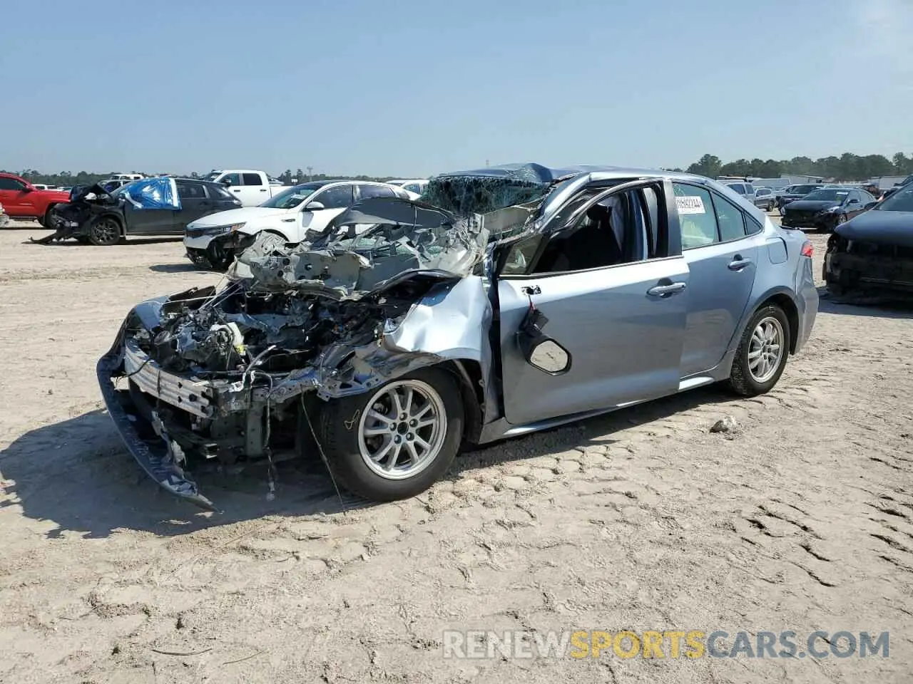 1 Photograph of a damaged car JTDEBRBEXLJ017576 TOYOTA COROLLA 2020