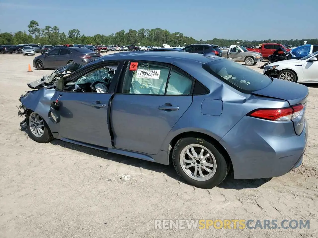 2 Photograph of a damaged car JTDEBRBEXLJ017576 TOYOTA COROLLA 2020