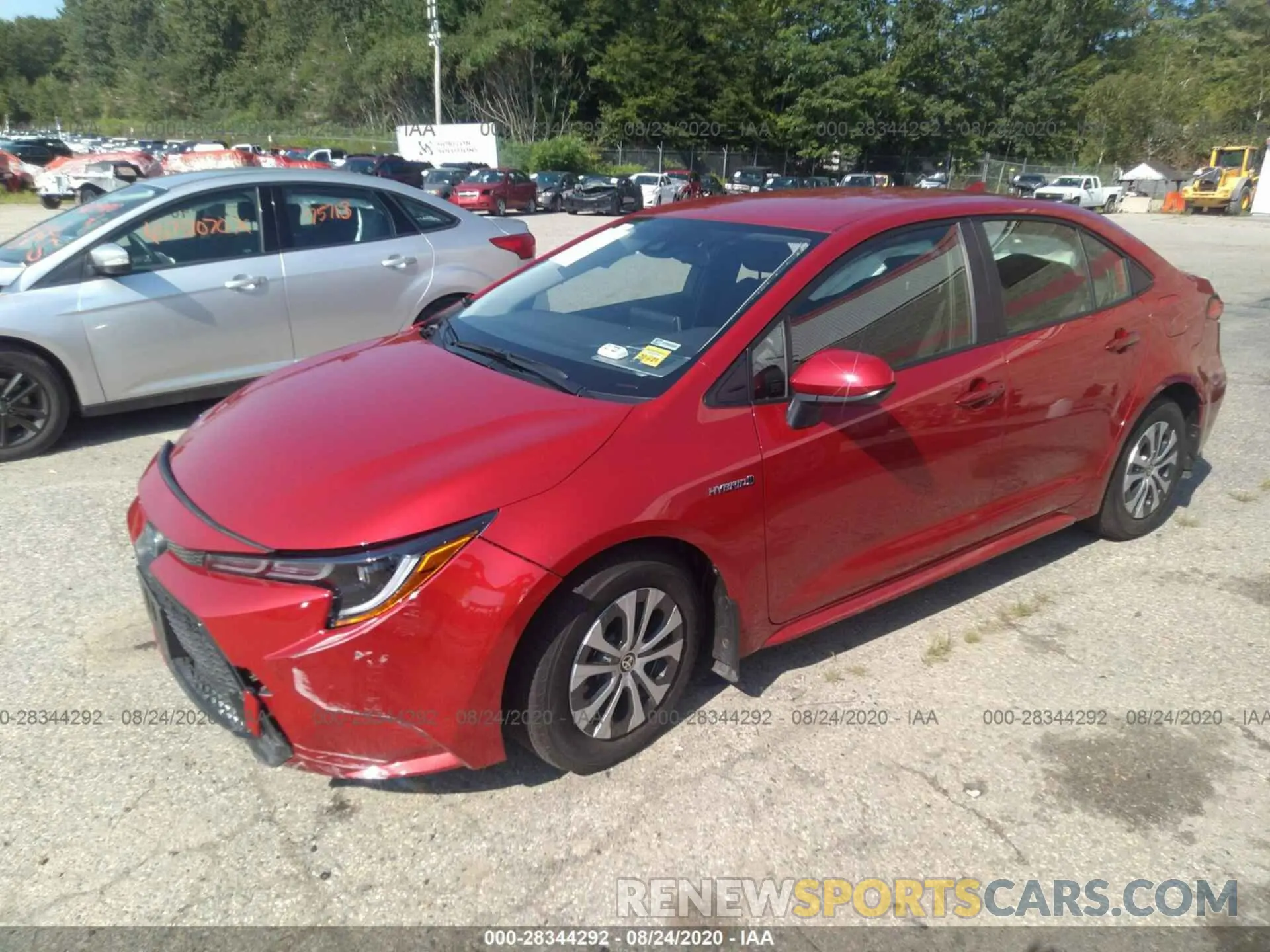 2 Photograph of a damaged car JTDEBRBEXLJ028545 TOYOTA COROLLA 2020