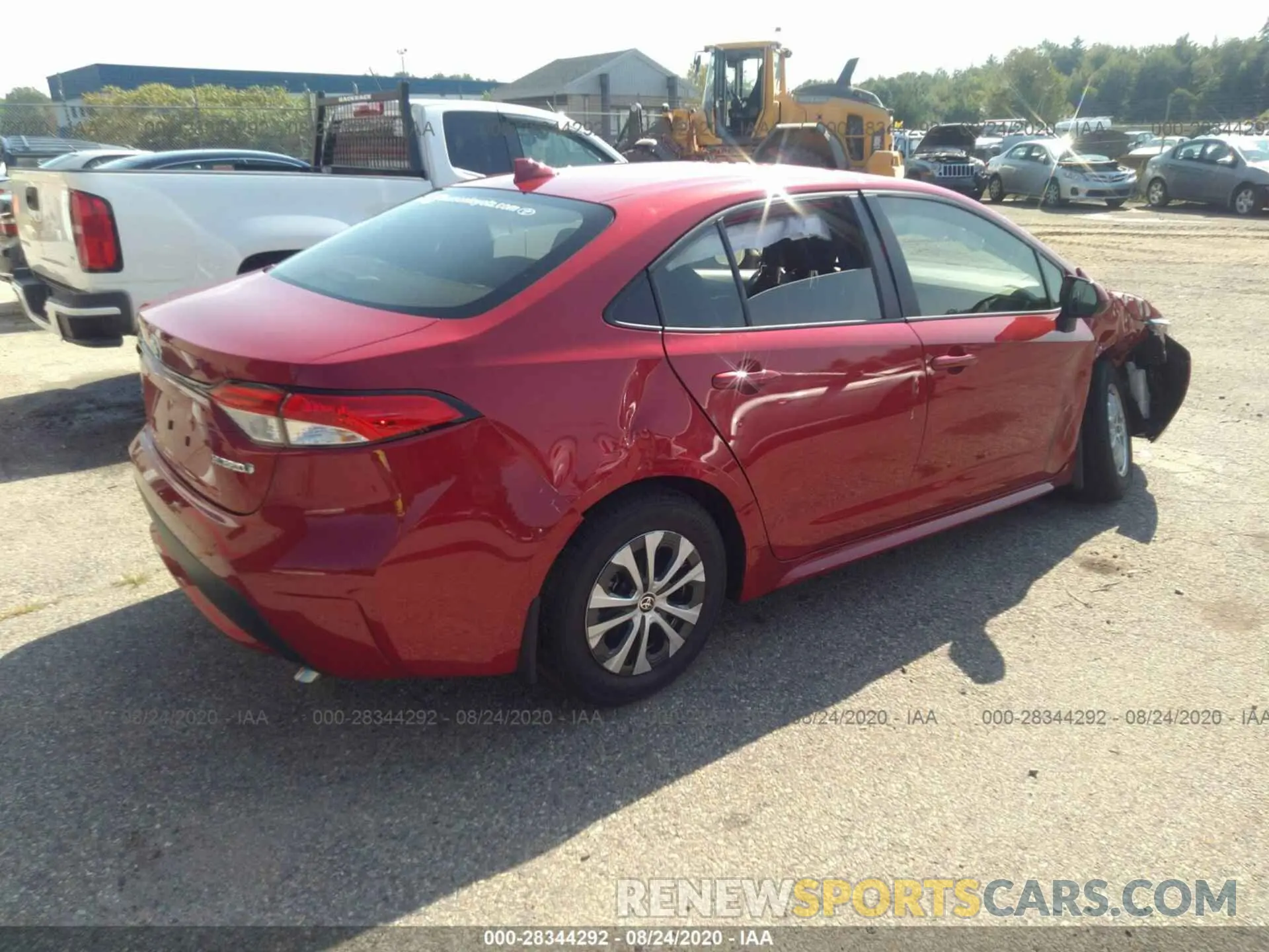 4 Photograph of a damaged car JTDEBRBEXLJ028545 TOYOTA COROLLA 2020