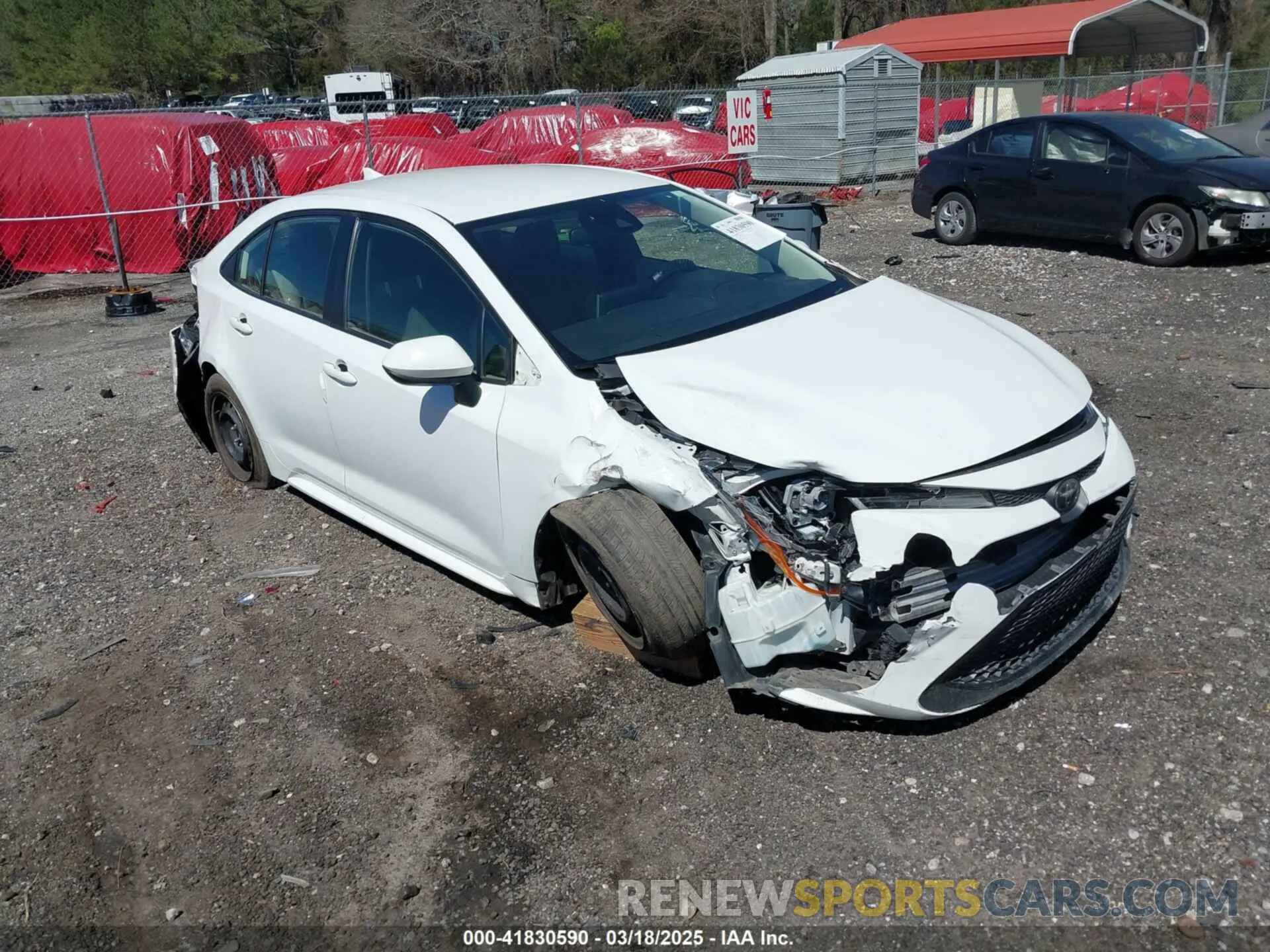 1 Photograph of a damaged car JTDEPRAE0LJ026015 TOYOTA COROLLA 2020