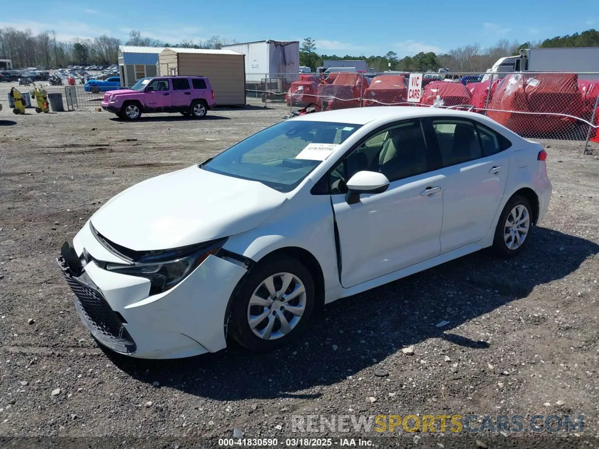 2 Photograph of a damaged car JTDEPRAE0LJ026015 TOYOTA COROLLA 2020