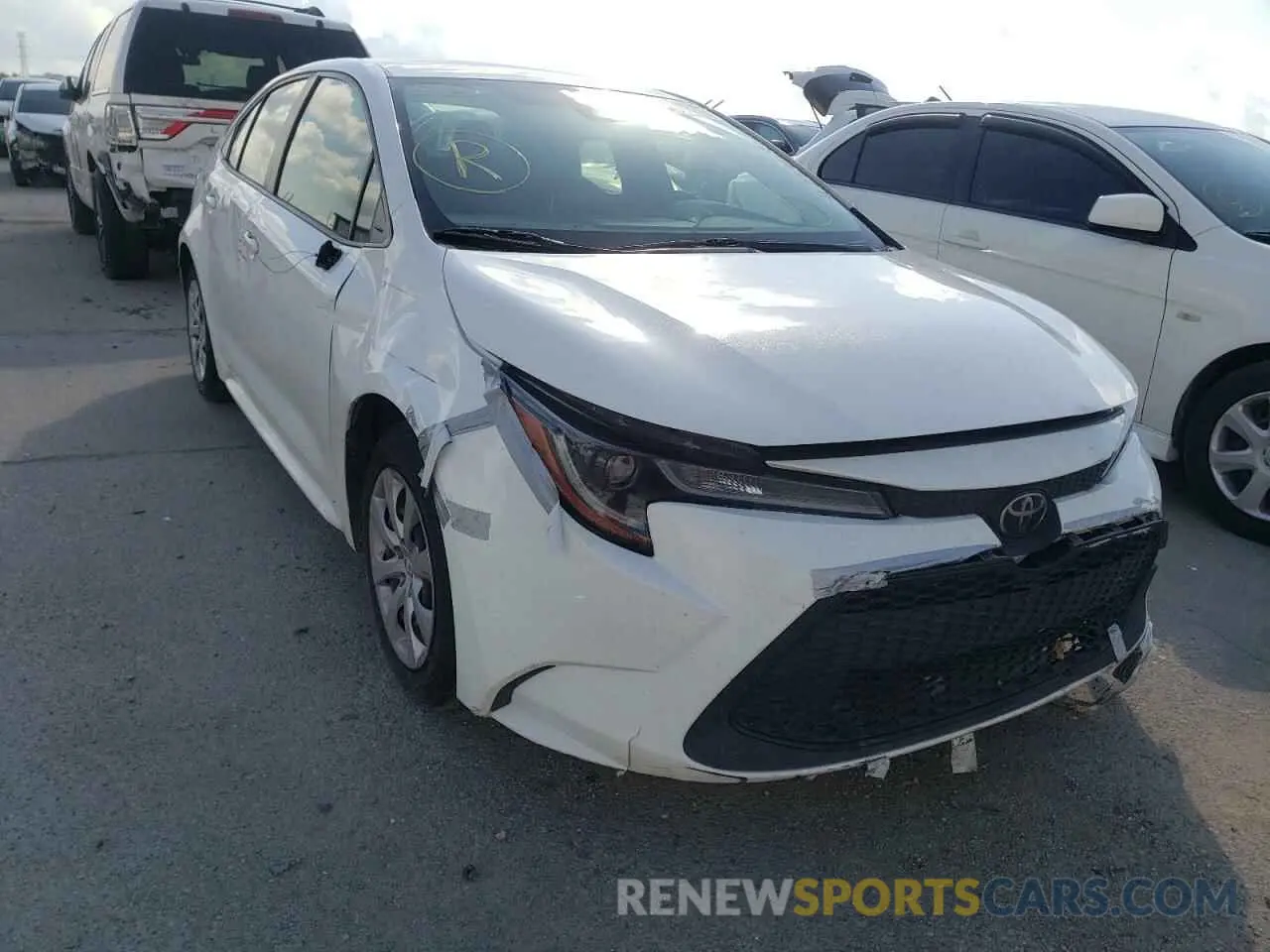 1 Photograph of a damaged car JTDEPRAE0LJ034650 TOYOTA COROLLA 2020