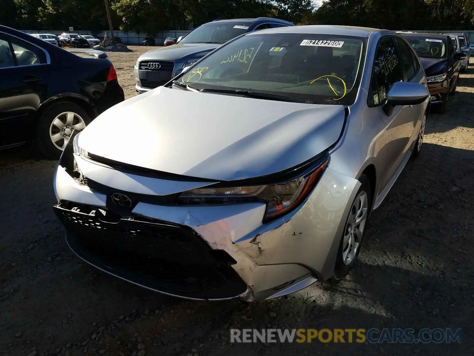 2 Photograph of a damaged car JTDEPRAE0LJ042554 TOYOTA COROLLA 2020
