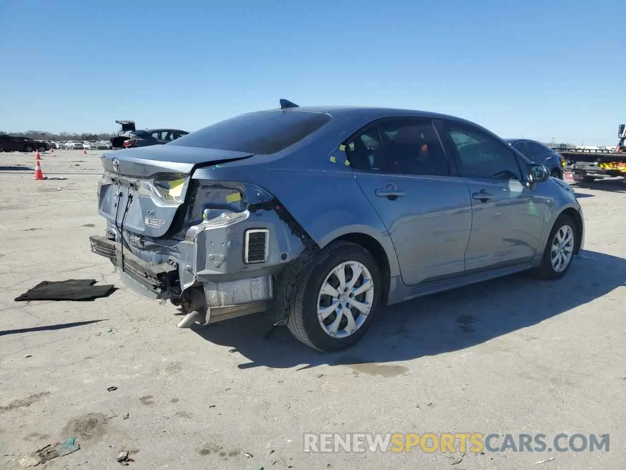 3 Photograph of a damaged car JTDEPRAE0LJ055403 TOYOTA COROLLA 2020