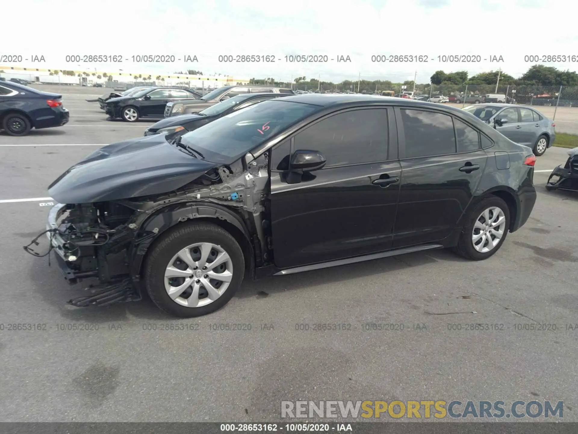 2 Photograph of a damaged car JTDEPRAE0LJ057653 TOYOTA COROLLA 2020