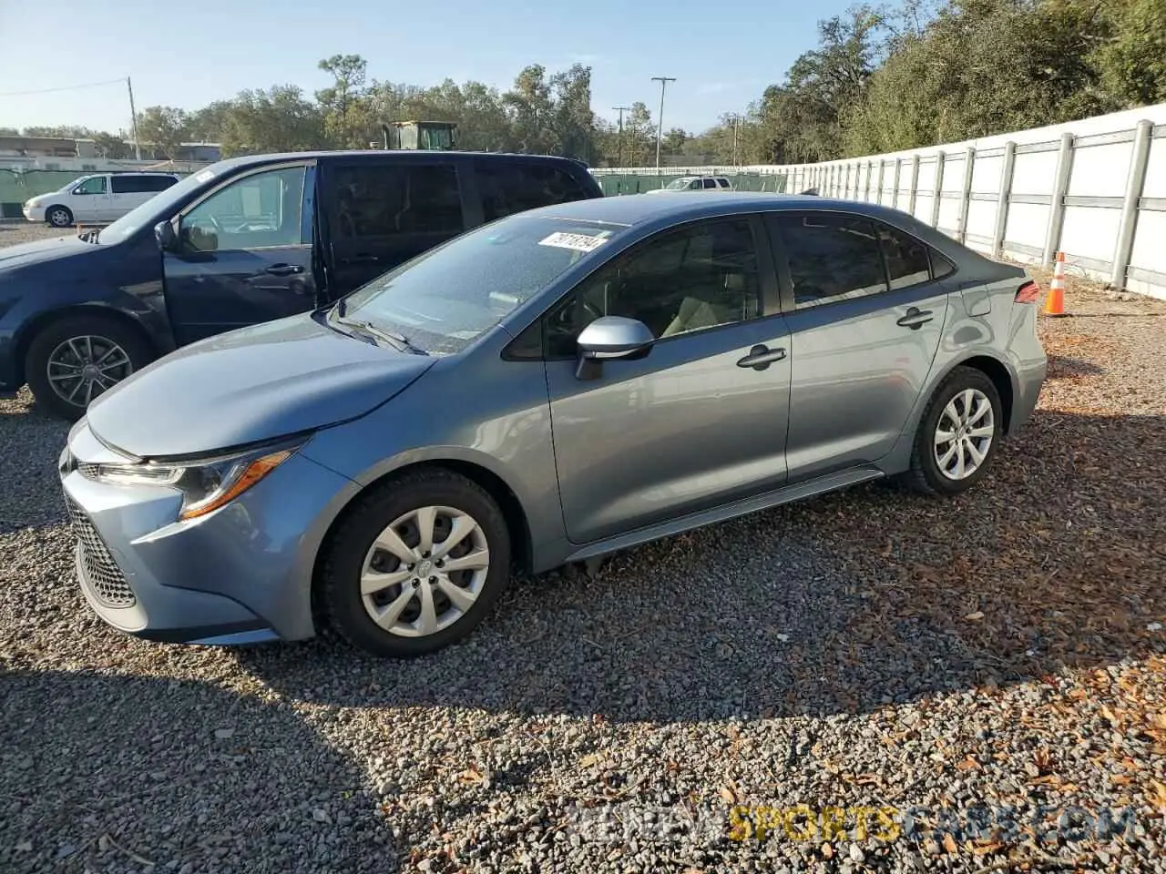 1 Photograph of a damaged car JTDEPRAE0LJ102204 TOYOTA COROLLA 2020