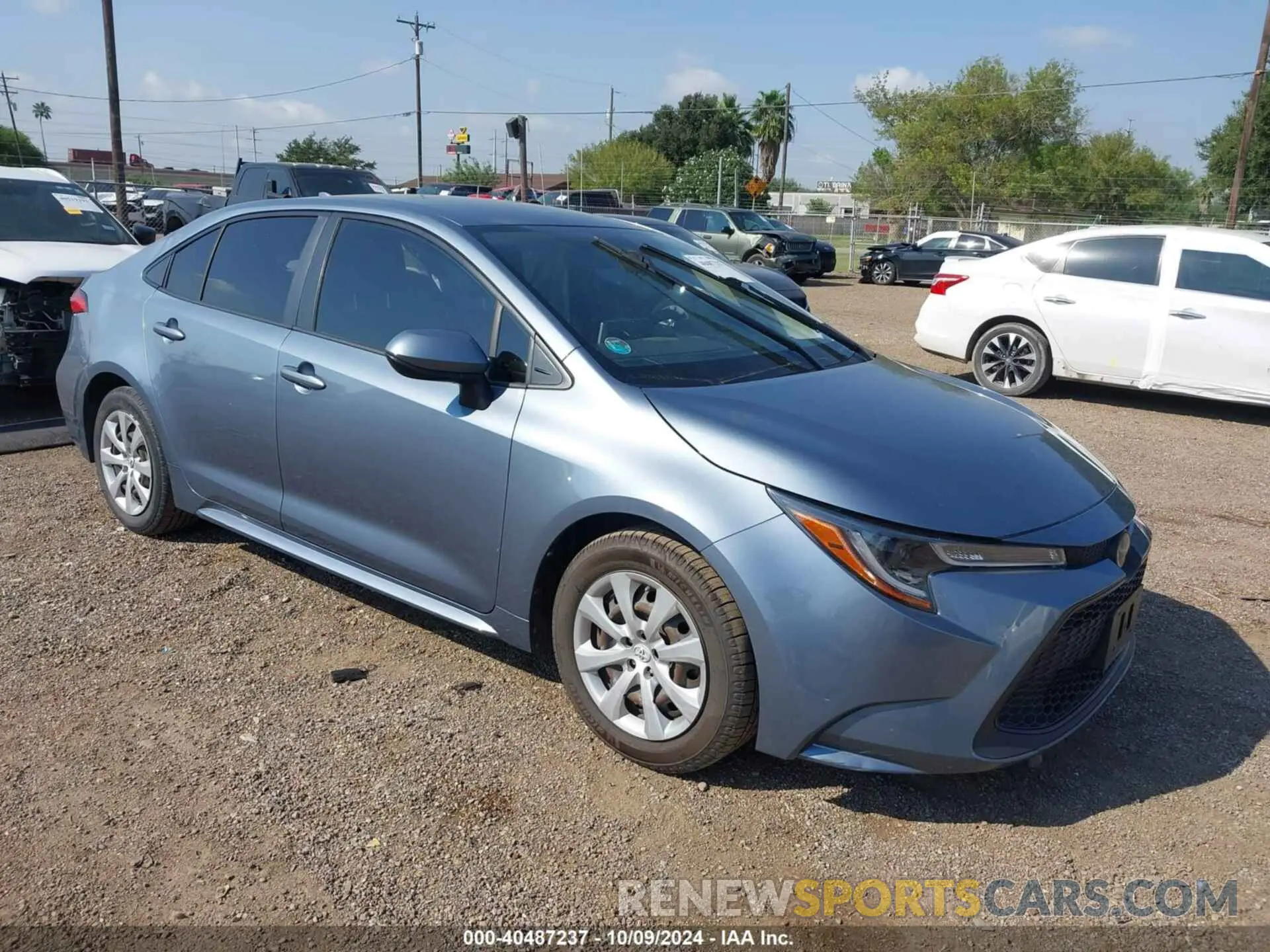 1 Photograph of a damaged car JTDEPRAE0LJ107032 TOYOTA COROLLA 2020
