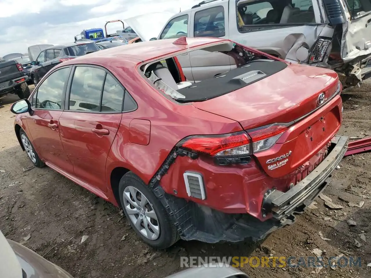 2 Фотография поврежденного автомобиля JTDEPRAE1LJ004962 TOYOTA COROLLA 2020