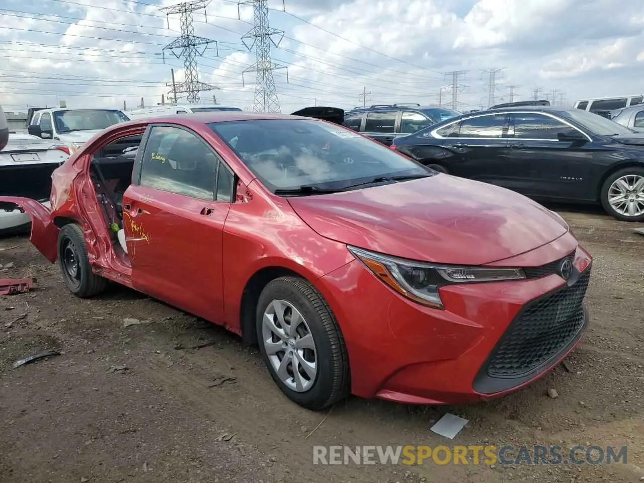 4 Фотография поврежденного автомобиля JTDEPRAE1LJ004962 TOYOTA COROLLA 2020