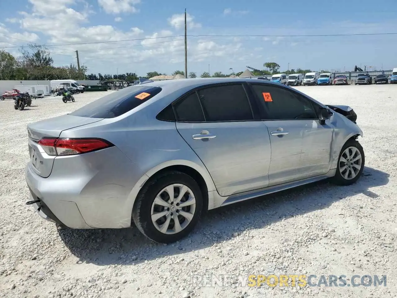 3 Photograph of a damaged car JTDEPRAE1LJ008056 TOYOTA COROLLA 2020
