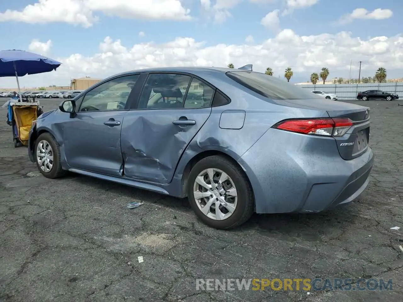2 Фотография поврежденного автомобиля JTDEPRAE1LJ016898 TOYOTA COROLLA 2020