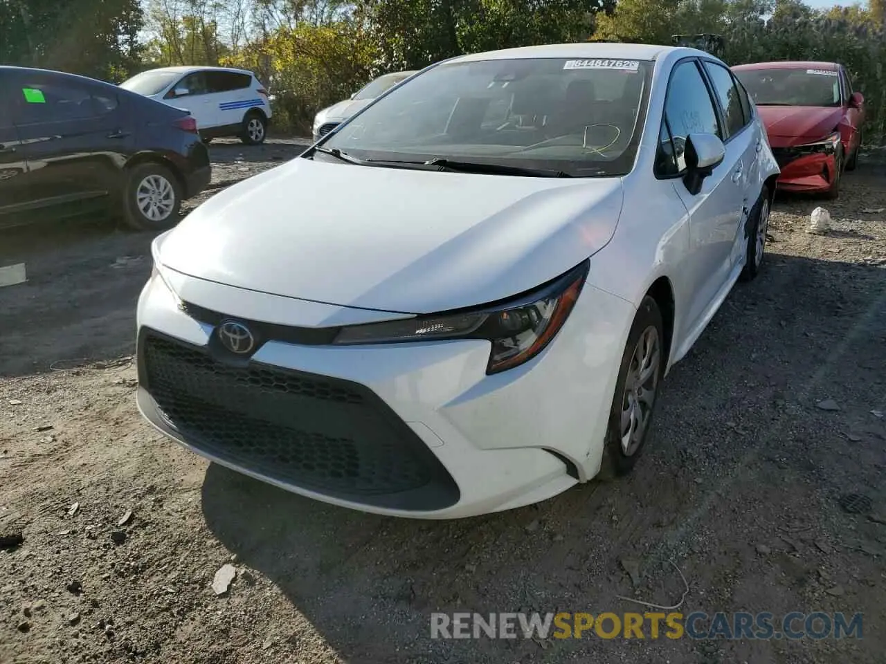 2 Photograph of a damaged car JTDEPRAE1LJ020756 TOYOTA COROLLA 2020