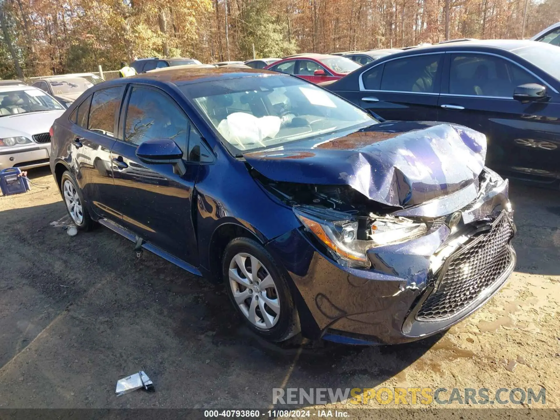 1 Photograph of a damaged car JTDEPRAE1LJ025102 TOYOTA COROLLA 2020