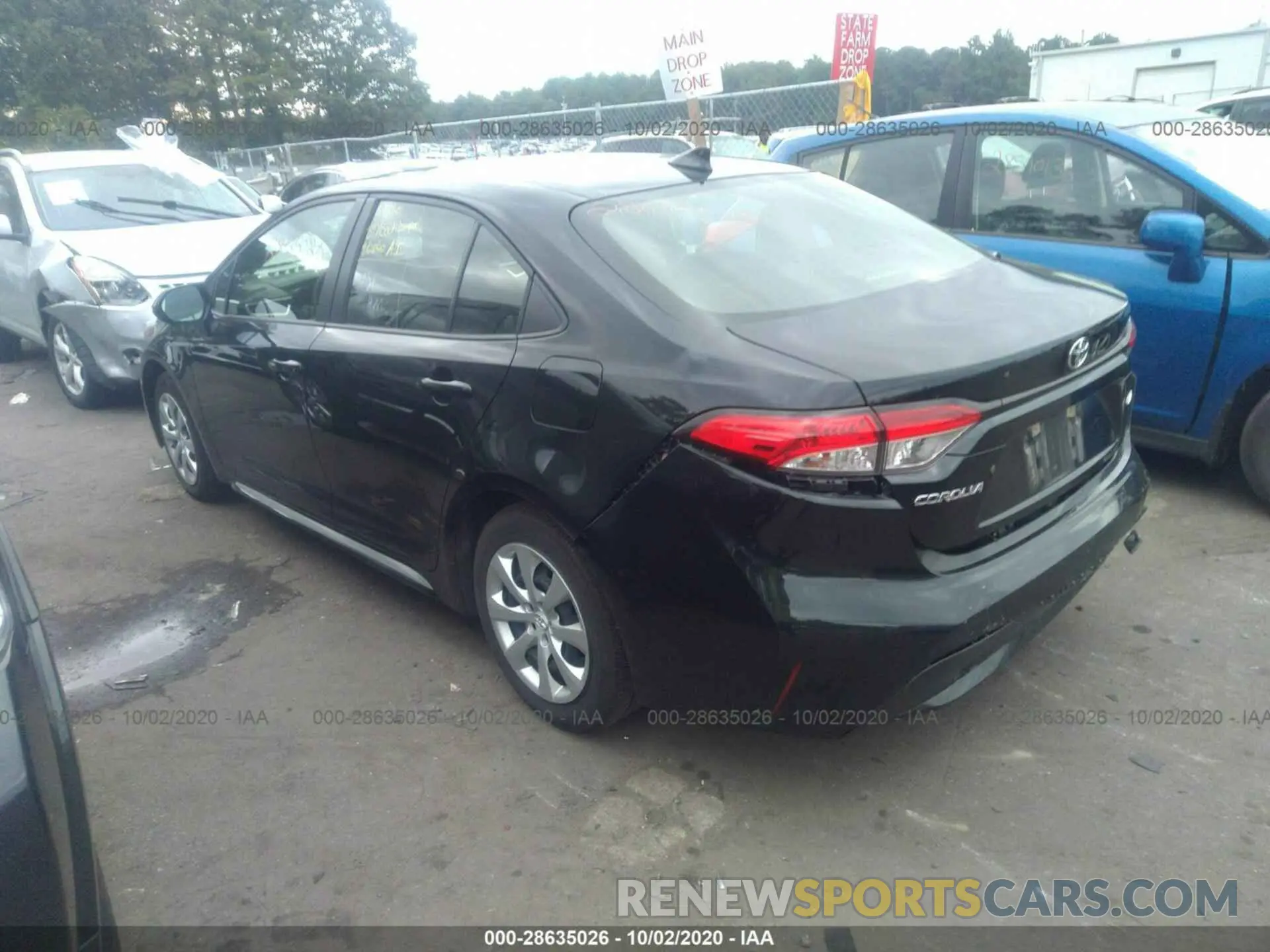 3 Фотография поврежденного автомобиля JTDEPRAE1LJ042028 TOYOTA COROLLA 2020