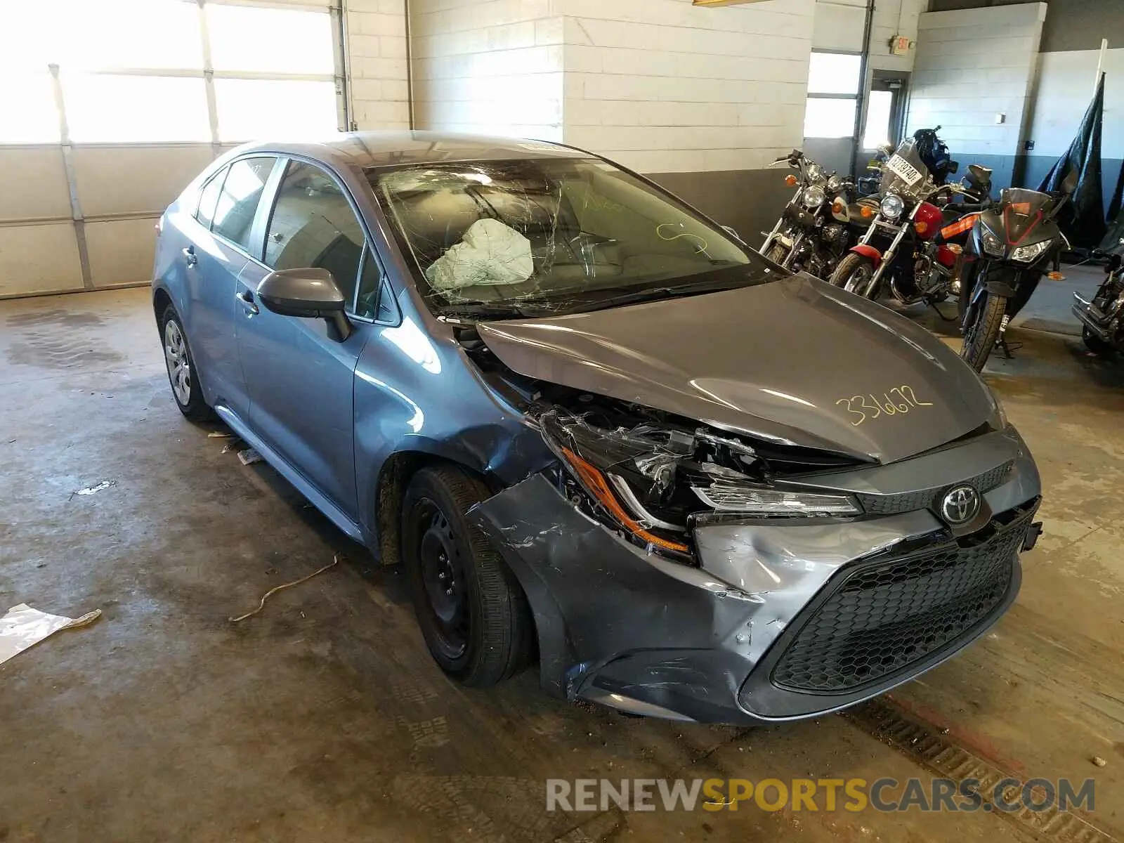 1 Photograph of a damaged car JTDEPRAE1LJ043700 TOYOTA COROLLA 2020
