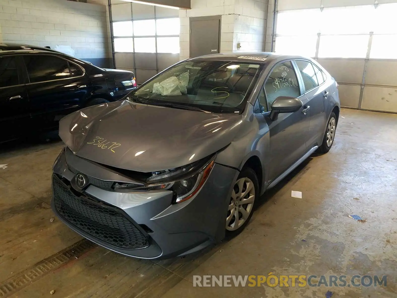 2 Photograph of a damaged car JTDEPRAE1LJ043700 TOYOTA COROLLA 2020