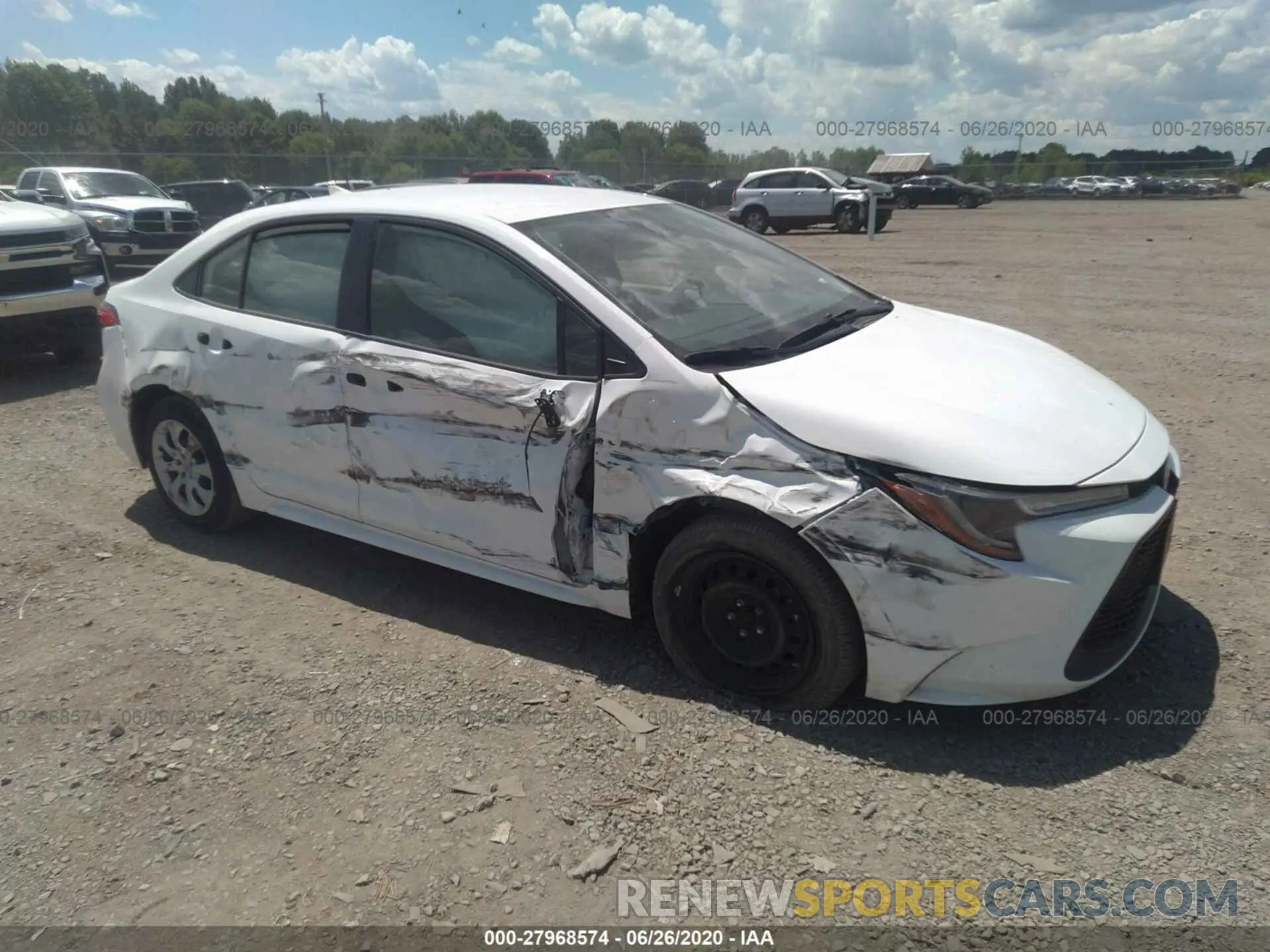 1 Photograph of a damaged car JTDEPRAE1LJ046984 TOYOTA COROLLA 2020