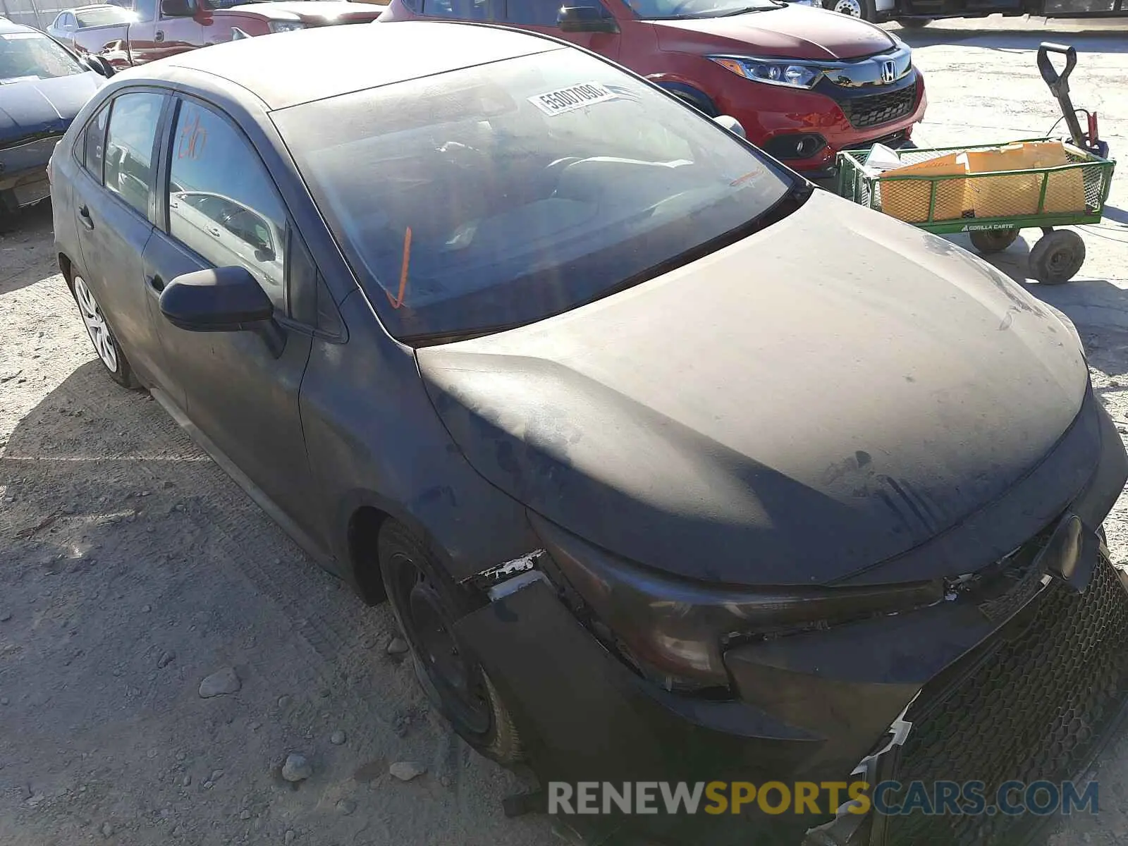 1 Photograph of a damaged car JTDEPRAE1LJ046998 TOYOTA COROLLA 2020