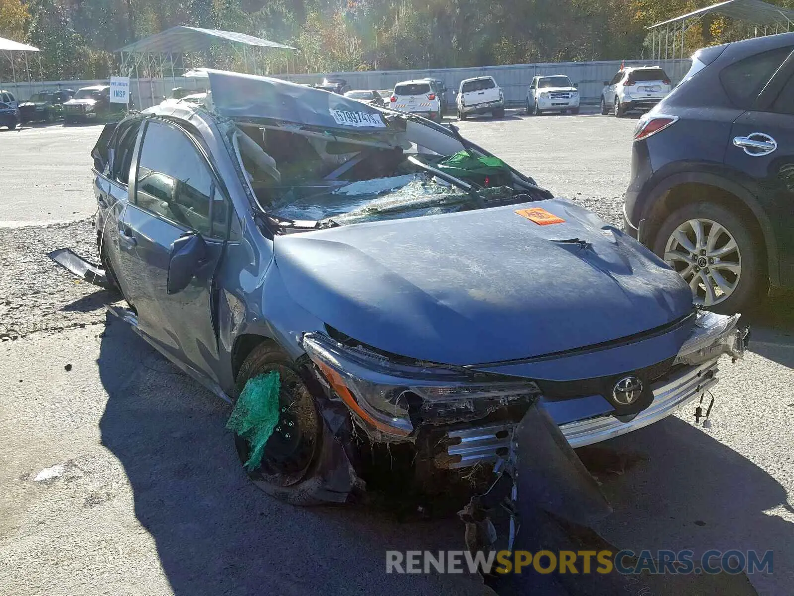 1 Photograph of a damaged car JTDEPRAE1LJ055121 TOYOTA COROLLA 2020