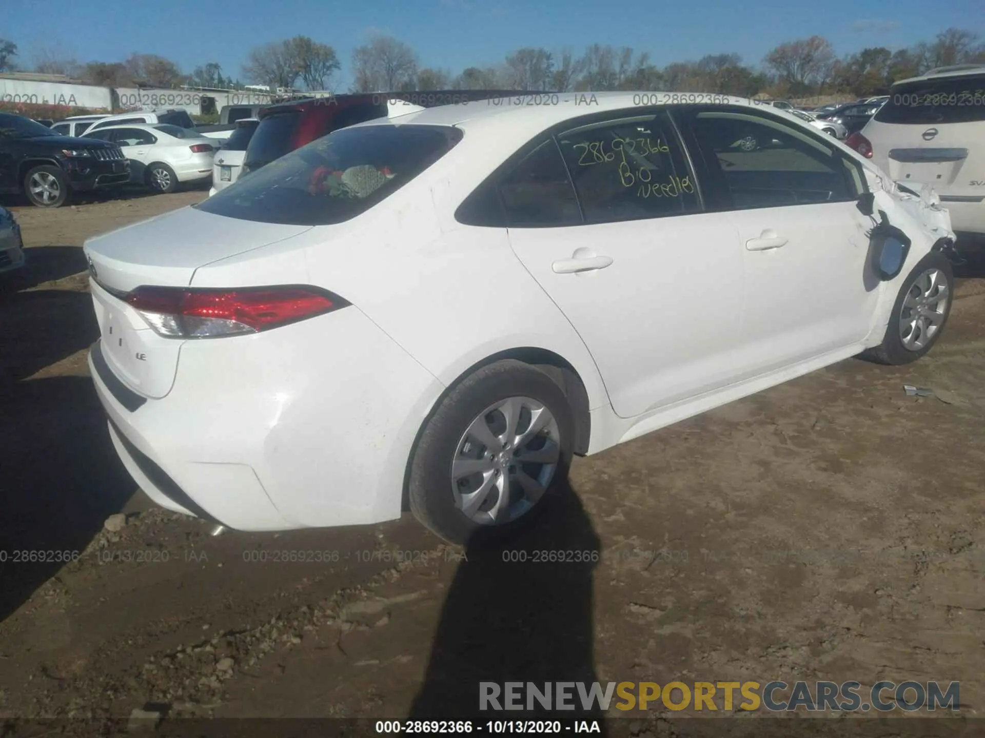 4 Photograph of a damaged car JTDEPRAE2LJ007739 TOYOTA COROLLA 2020