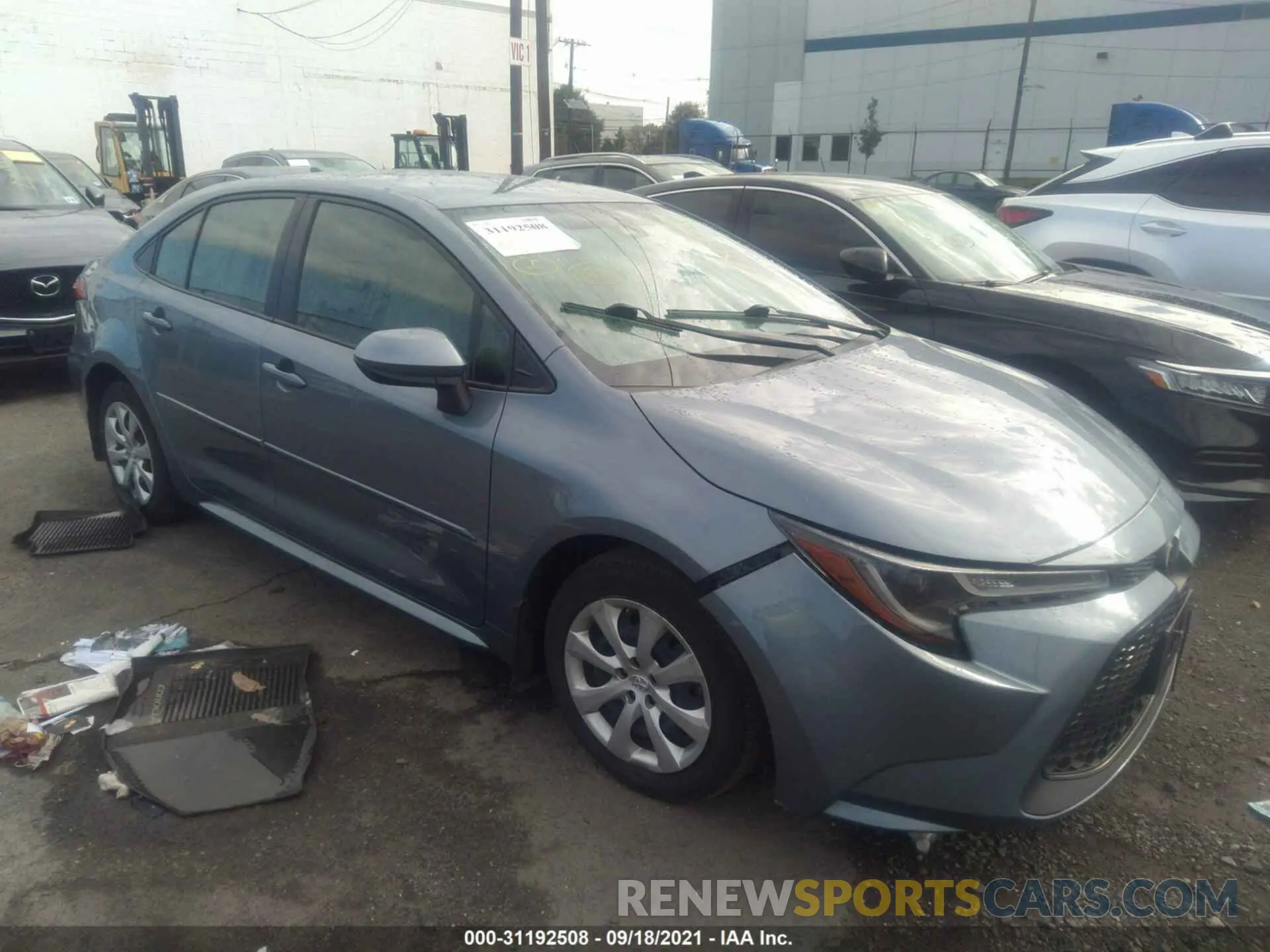 1 Photograph of a damaged car JTDEPRAE2LJ009250 TOYOTA COROLLA 2020