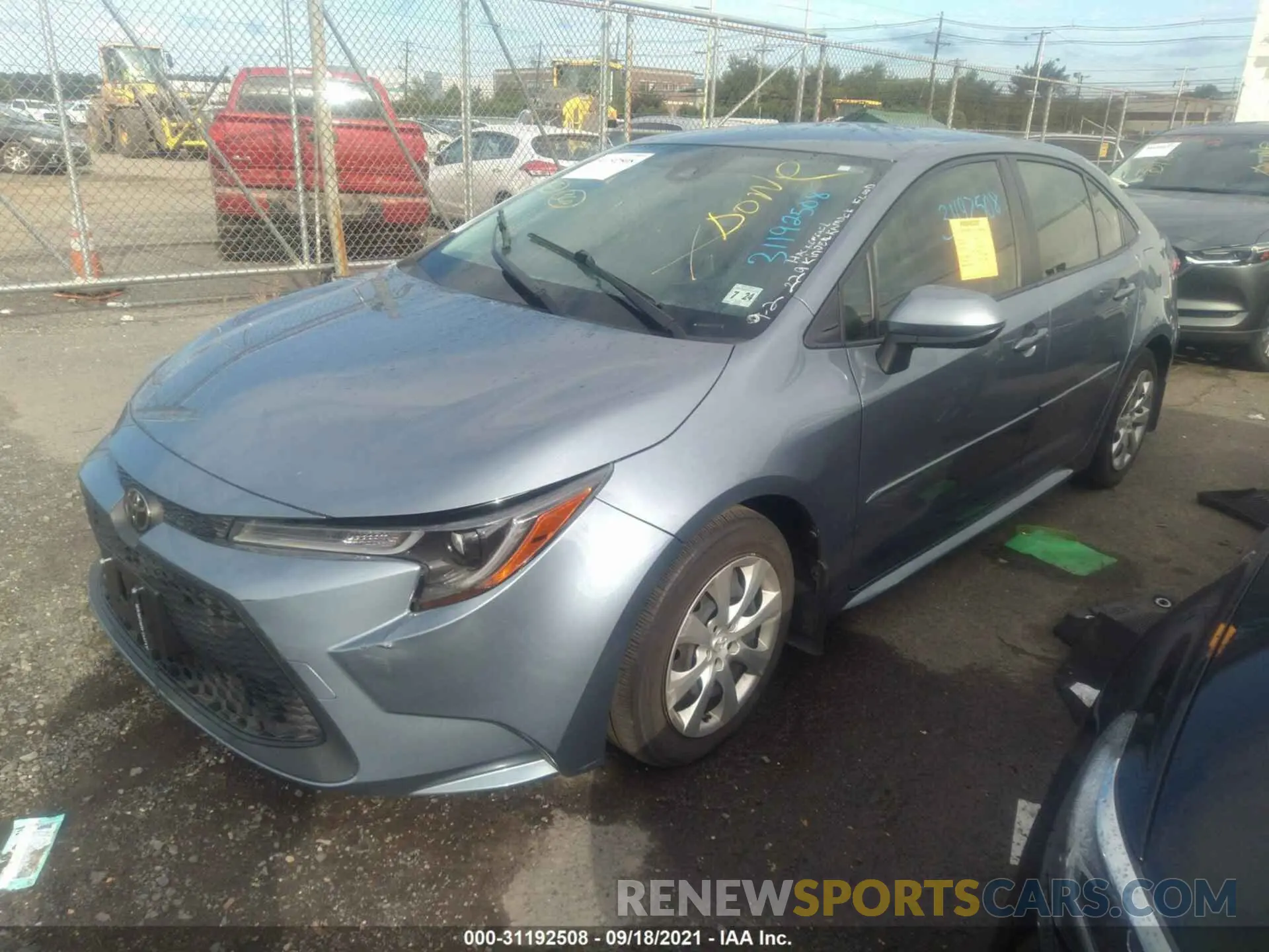 2 Photograph of a damaged car JTDEPRAE2LJ009250 TOYOTA COROLLA 2020