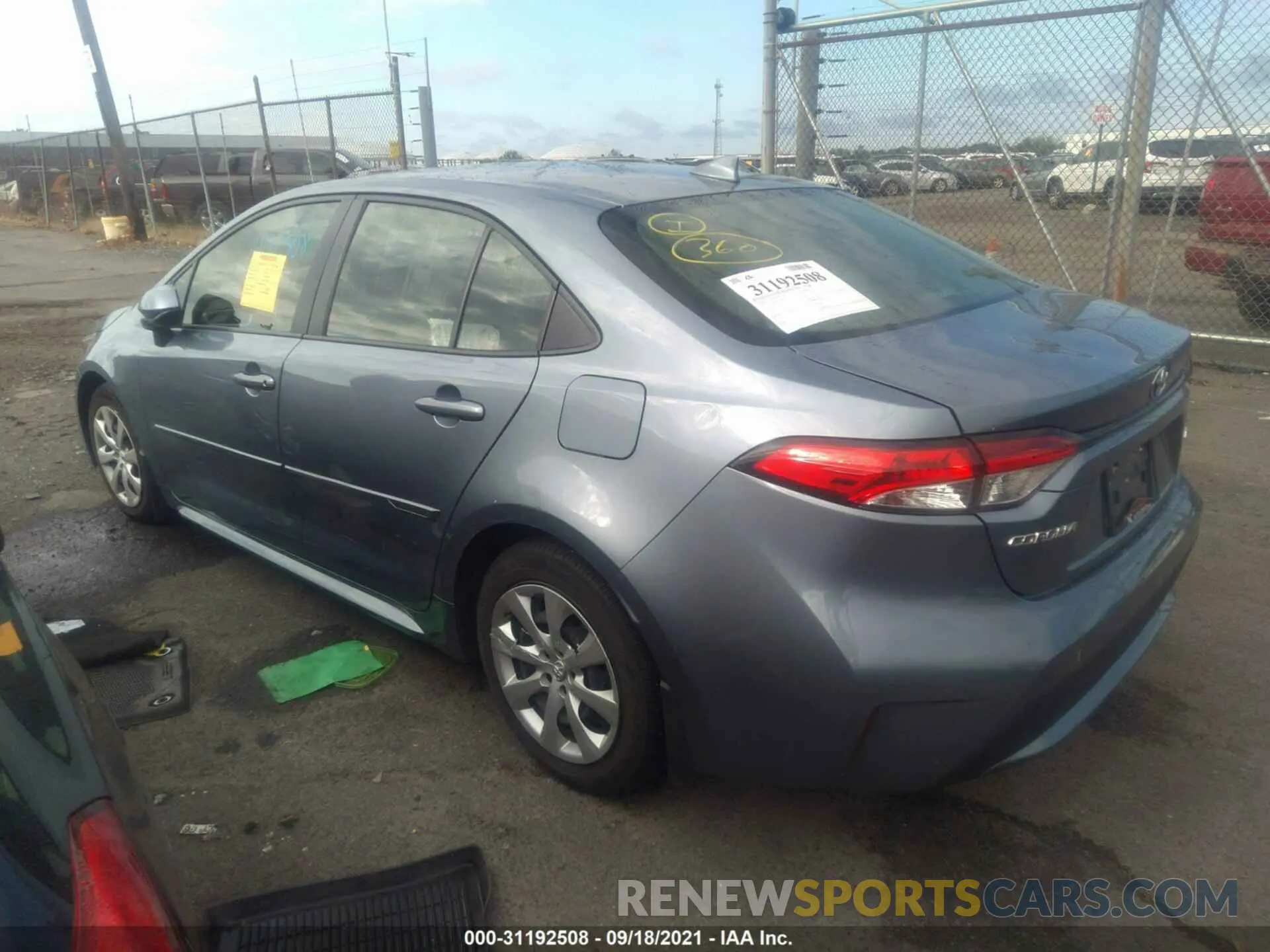 3 Photograph of a damaged car JTDEPRAE2LJ009250 TOYOTA COROLLA 2020